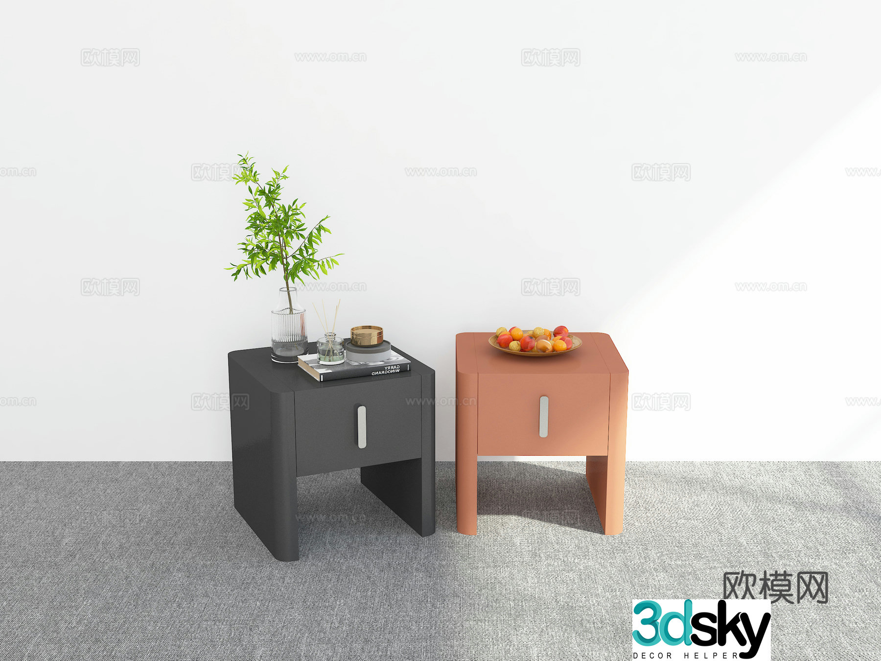 Modern night table 3d model