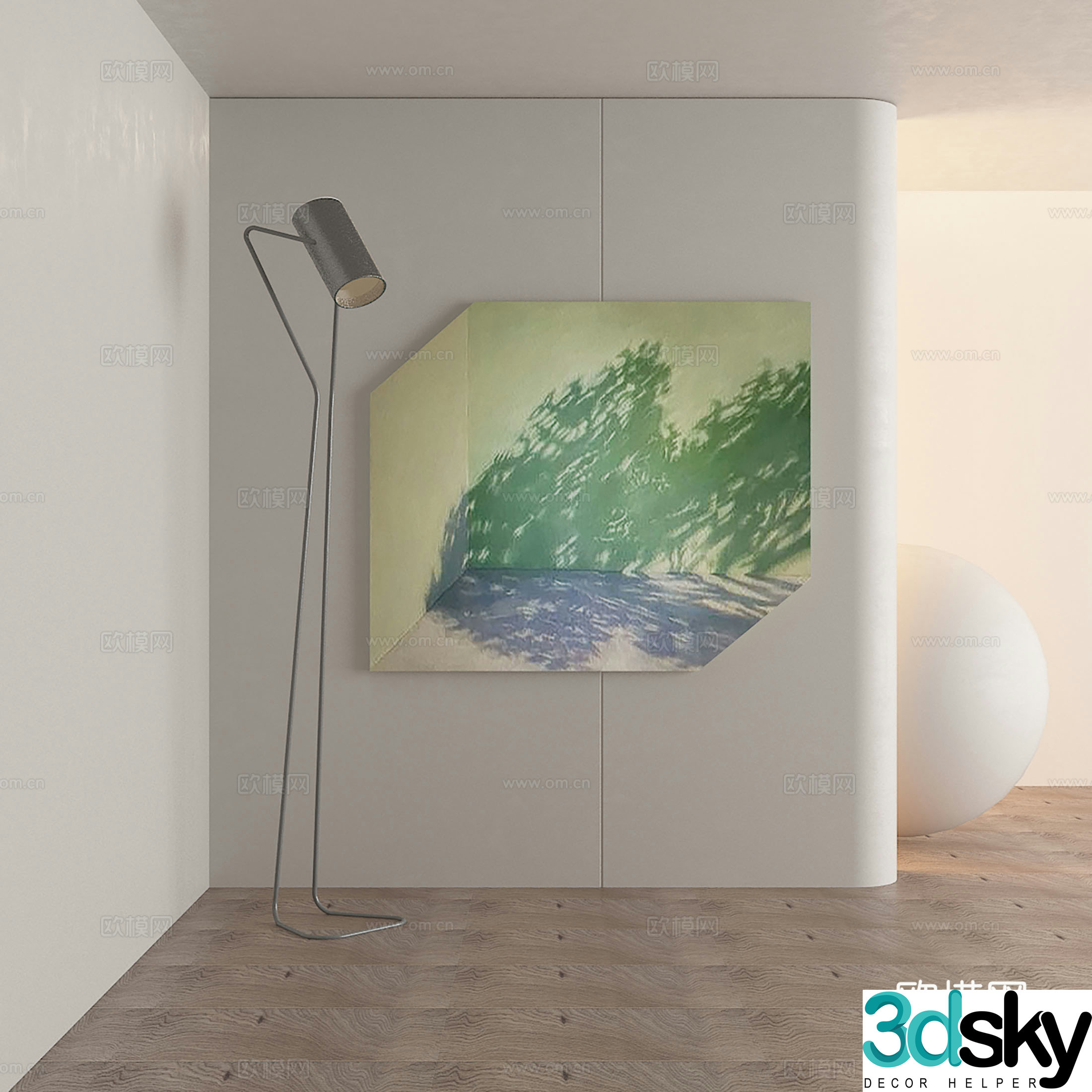 Modern decorative painting 3d model