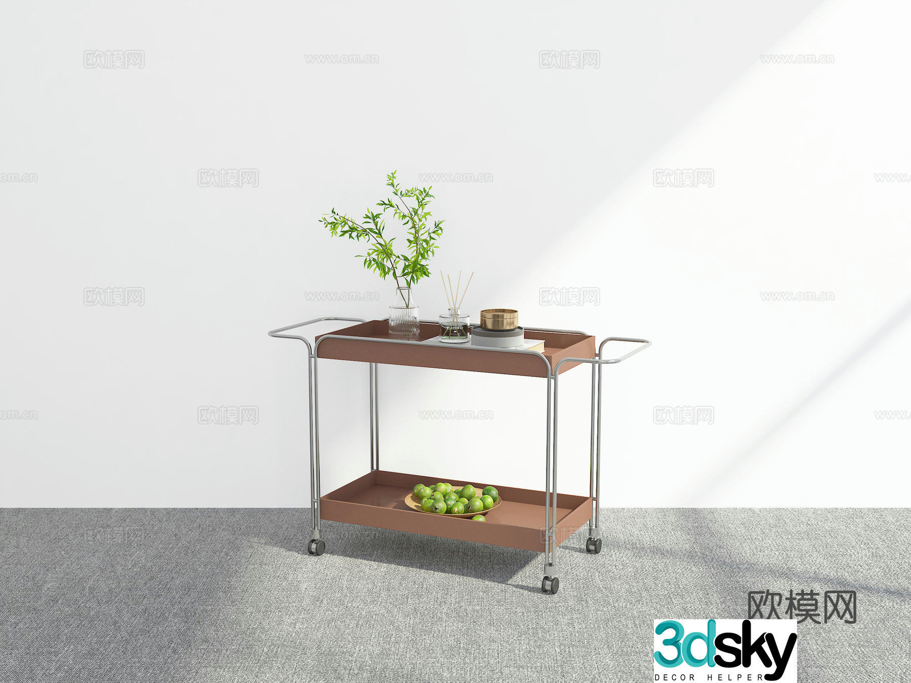 Modern trolley 3d model