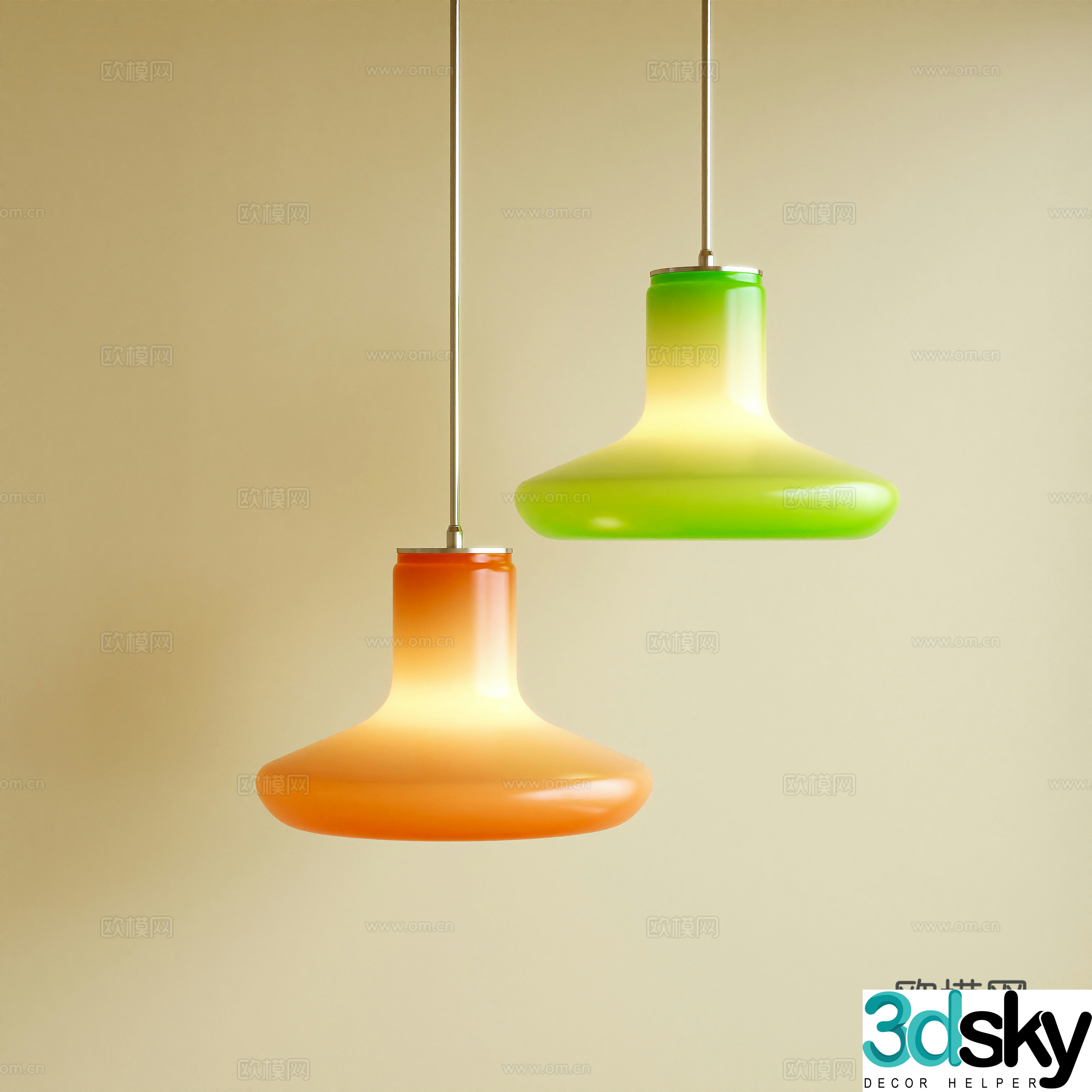 Chandelier Bauhaus Dopamine 3D Model