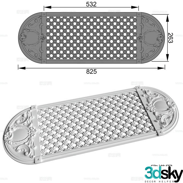 Modern carving carving 3d model