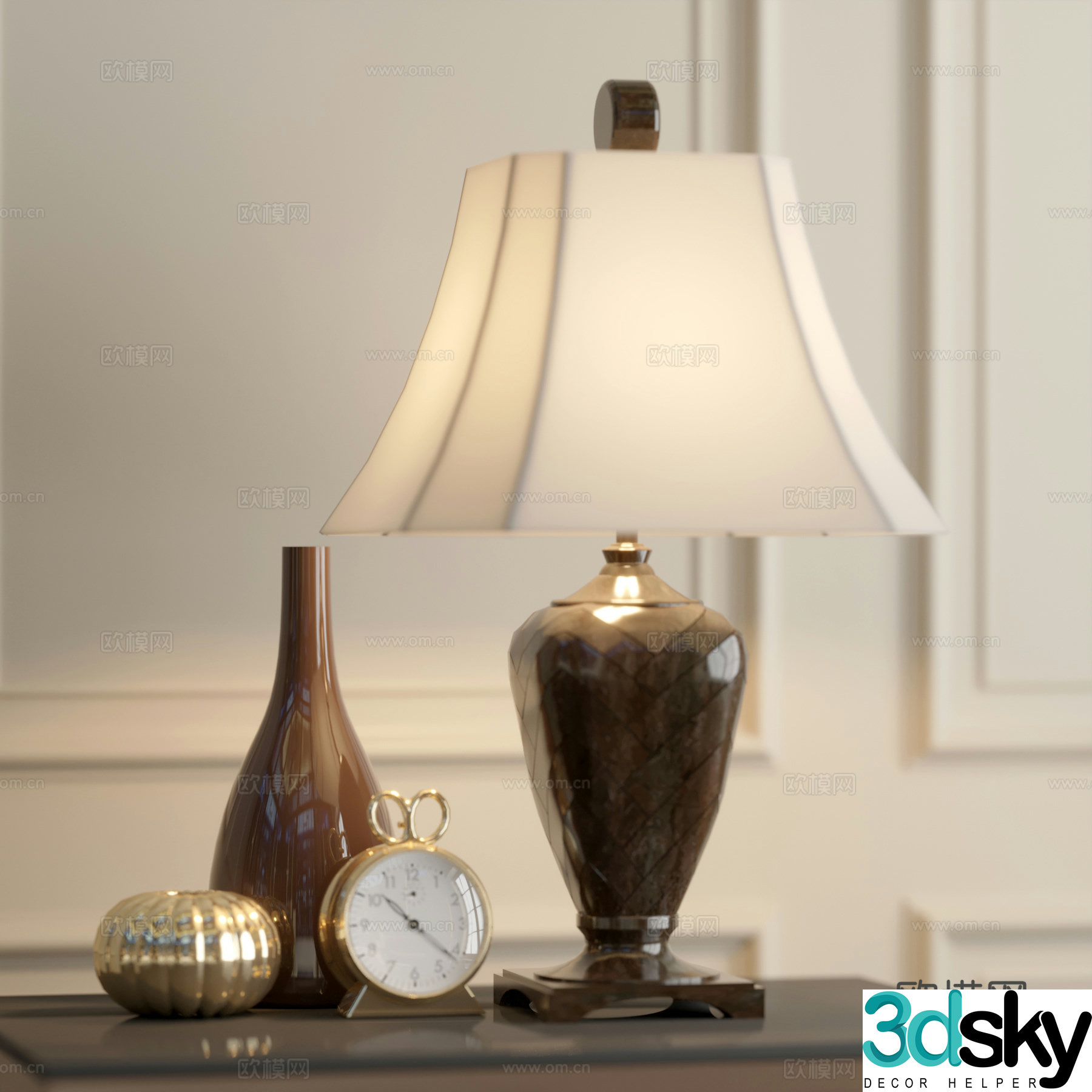 New Chinese desk lamp 3D model