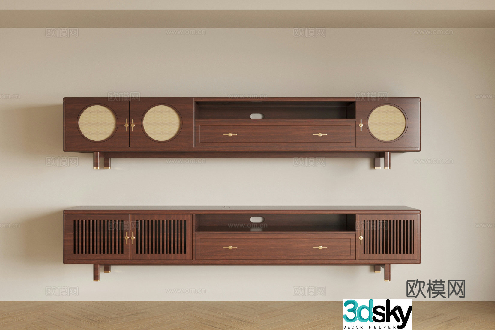 Retro style TV cabinet medieval style TV cabinet new Chinese style TV cabinet TV low cabinet medieval ornament 3D model