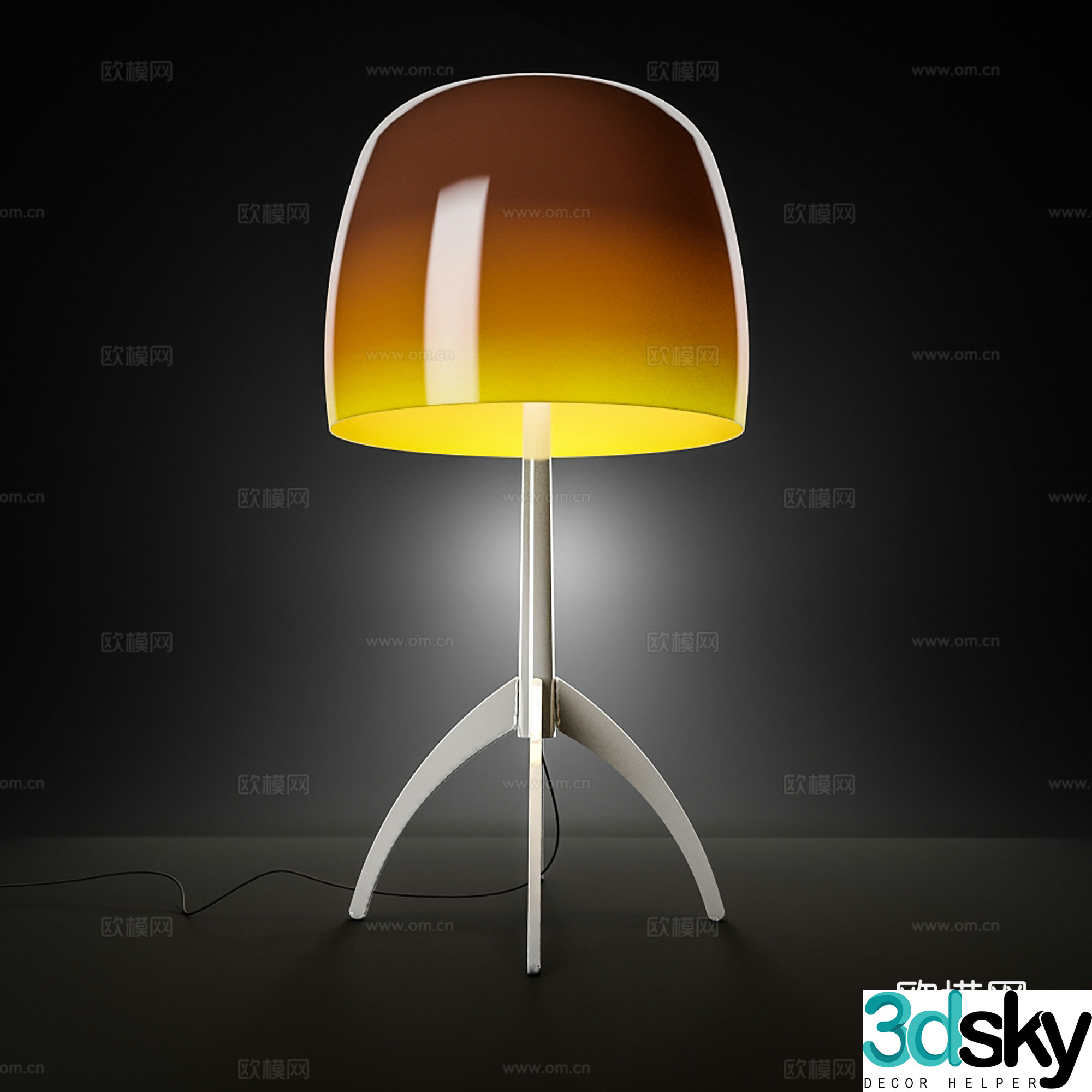 Modern desk lamp bedside lamp living room bedroom desk lamp 3d model