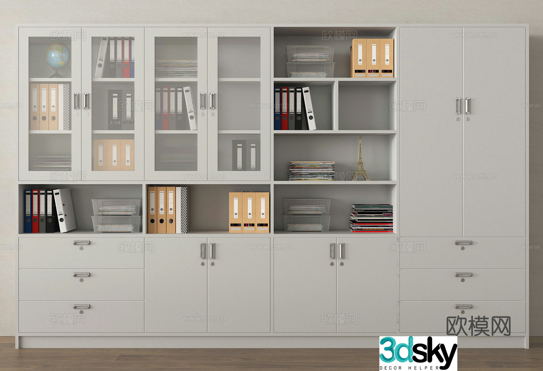 Iron cabinet File cabinet Office cabinet Information cabinet 3D model