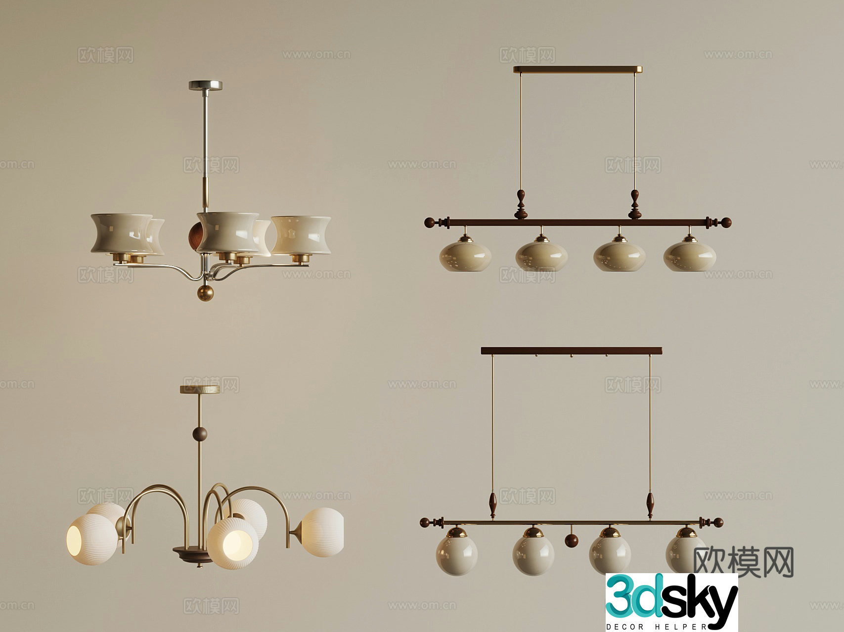 10 medieval chandelier 3d model
