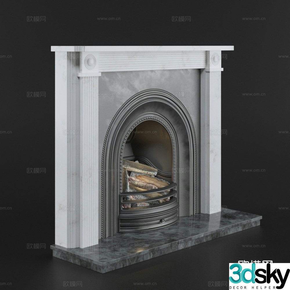 Modern fireplace Fireplace 3d model