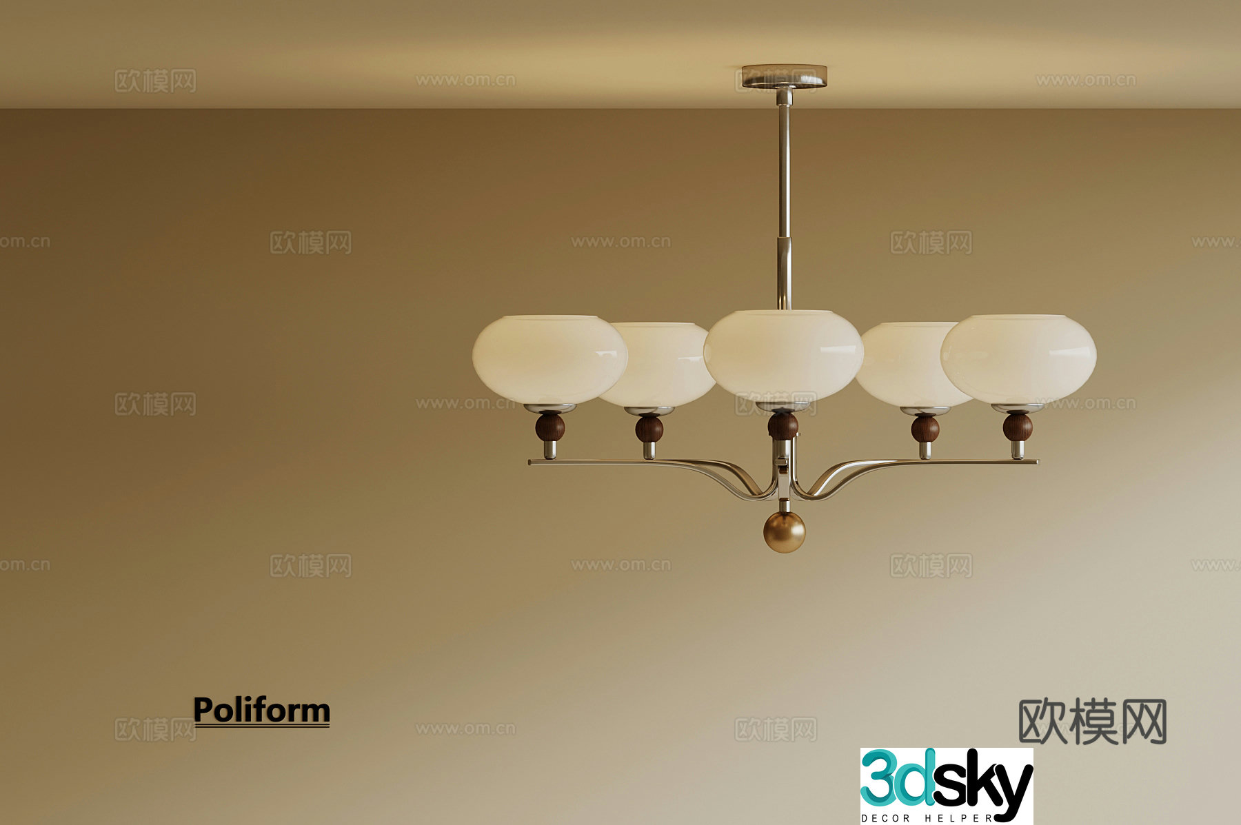 French chandeliers 3d model