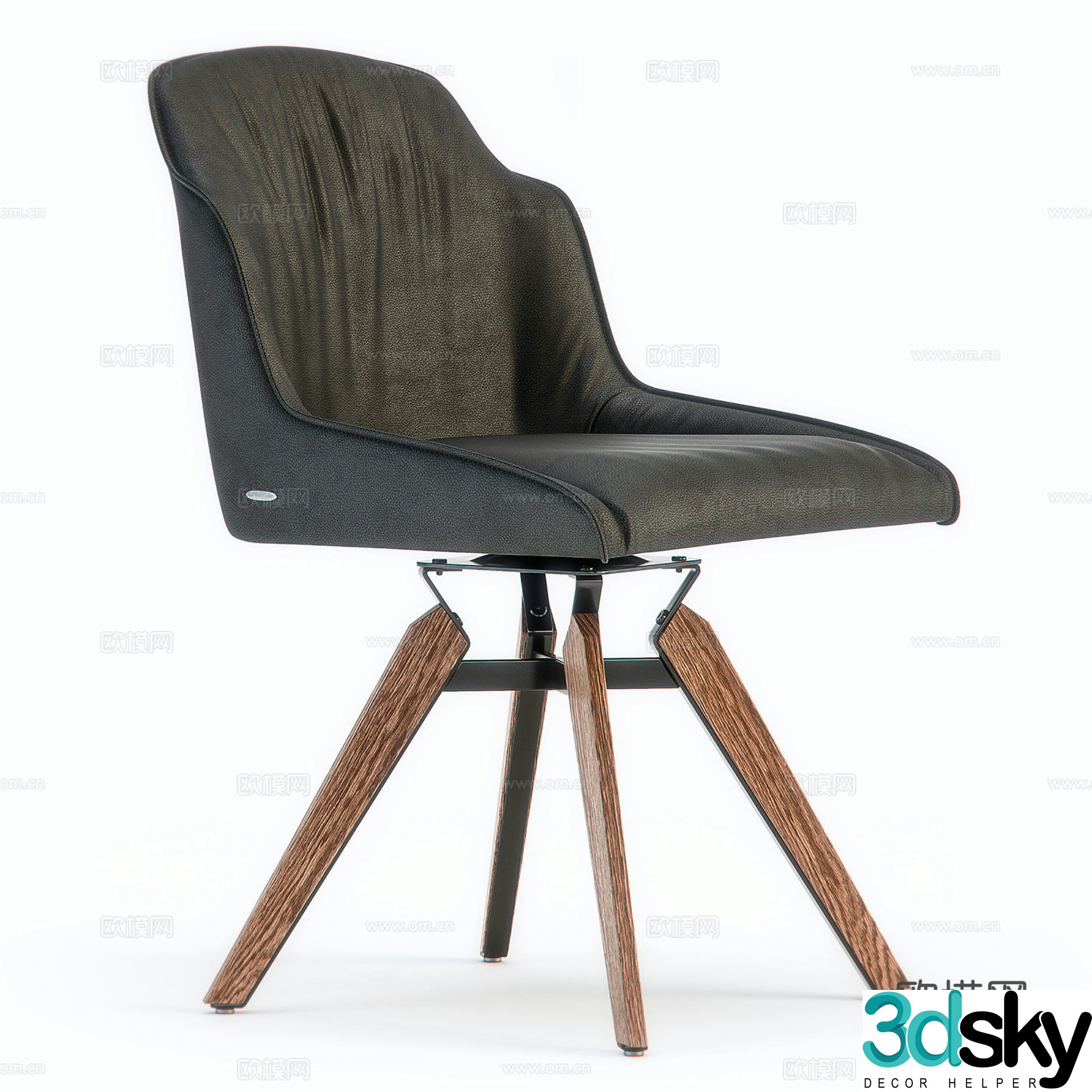 Modern office chair training chair meeting chair staff chair 3d model