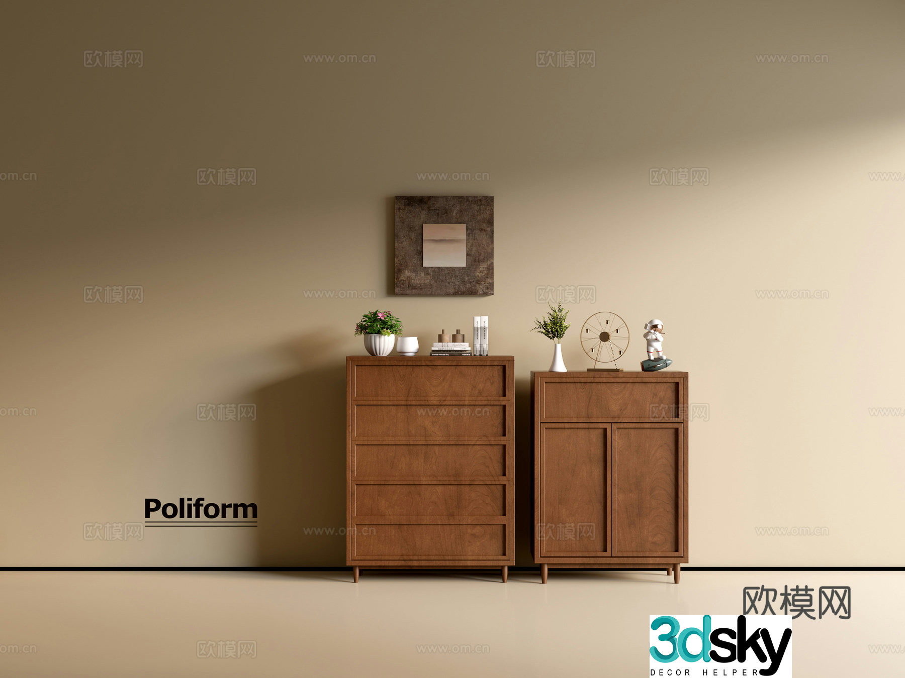 Modern wood grain cabinet ins wind minimalist wind cabinet whole cabinet sideboard balcony cabinet storage 3D model
