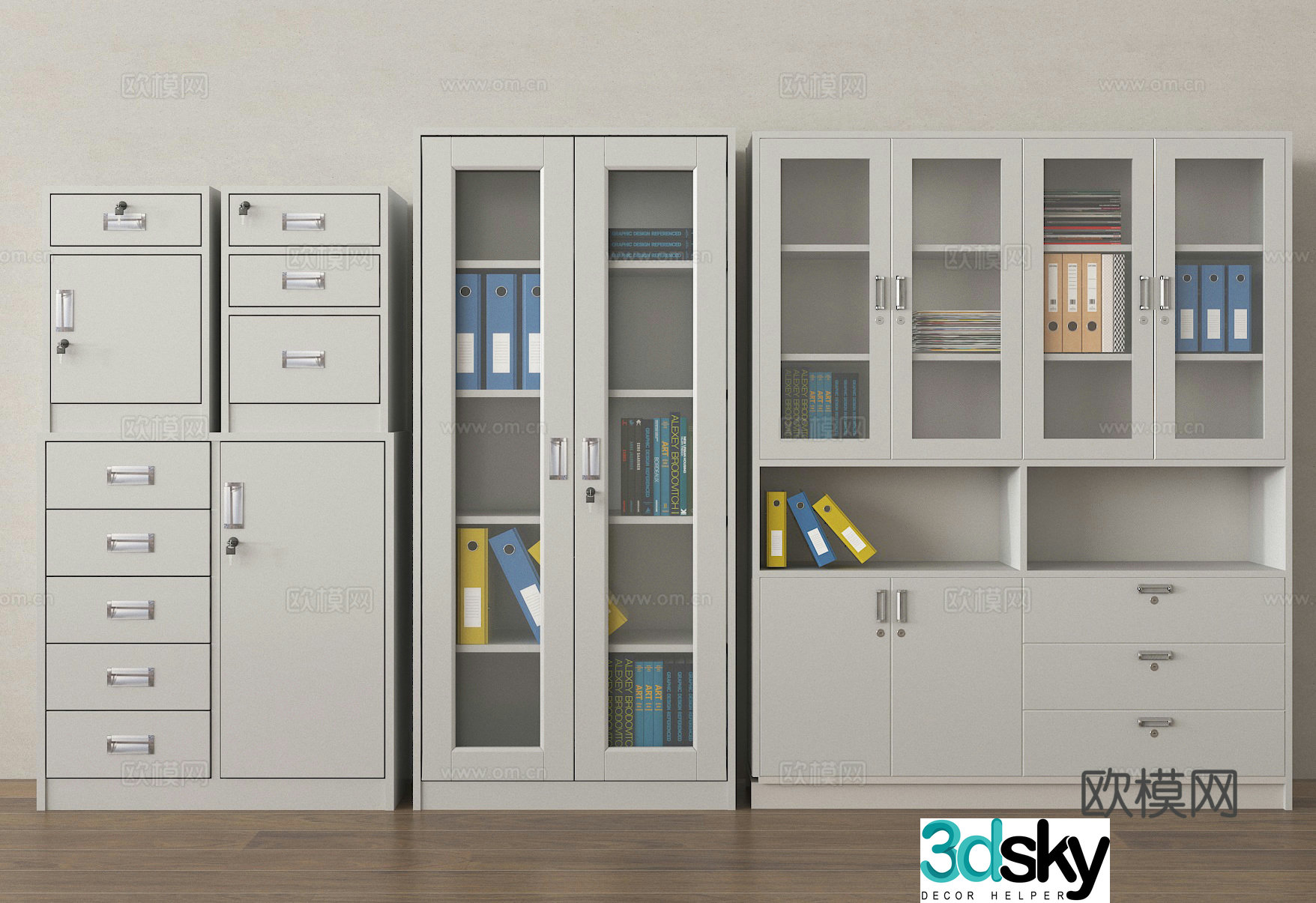 Iron cabinet File cabinet Office cabinet Information cabinet 3D model