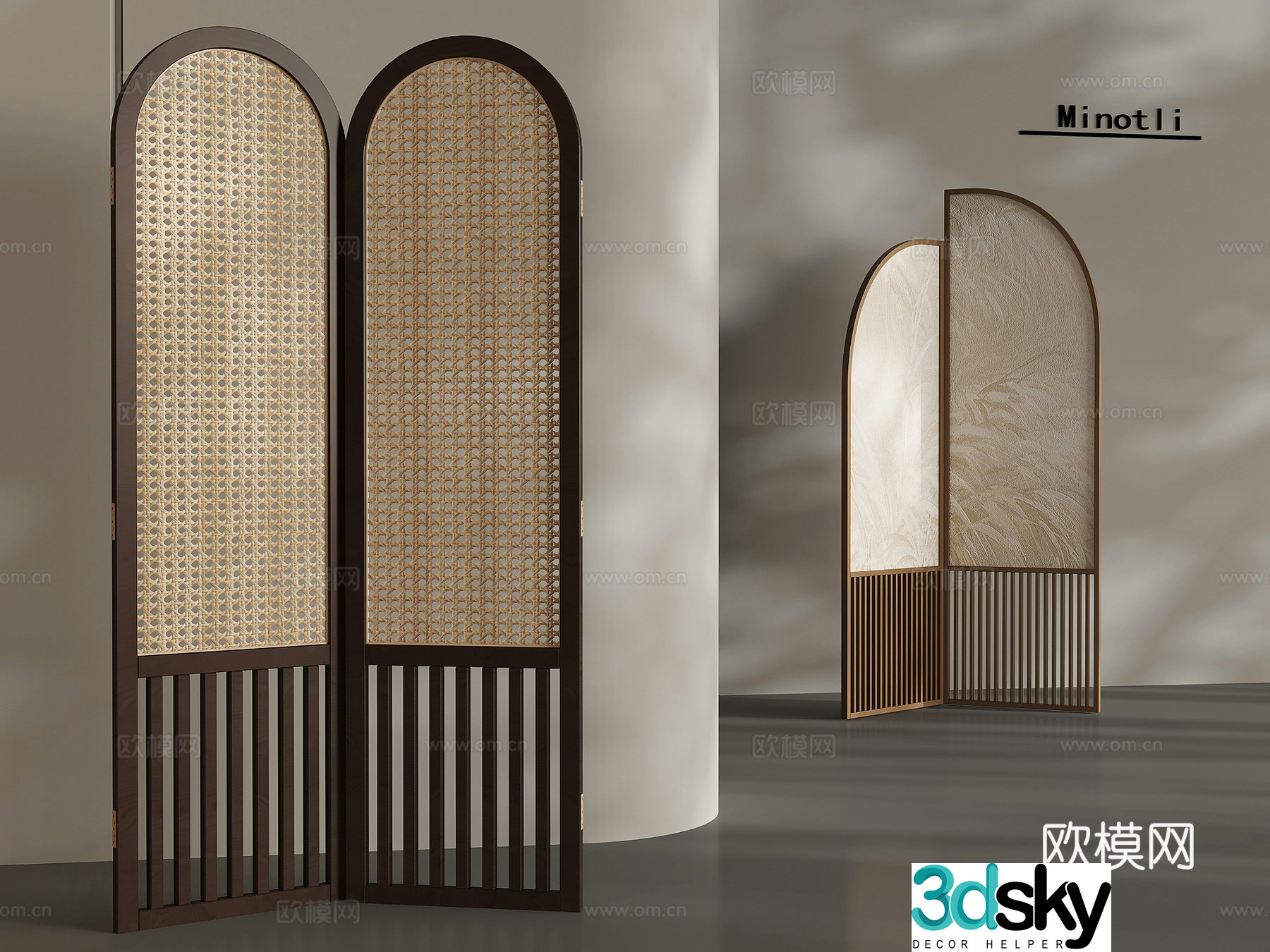 New Chinese style partition lattice screen entrance high and low telescopic grille silk lamp screen partition 3D model