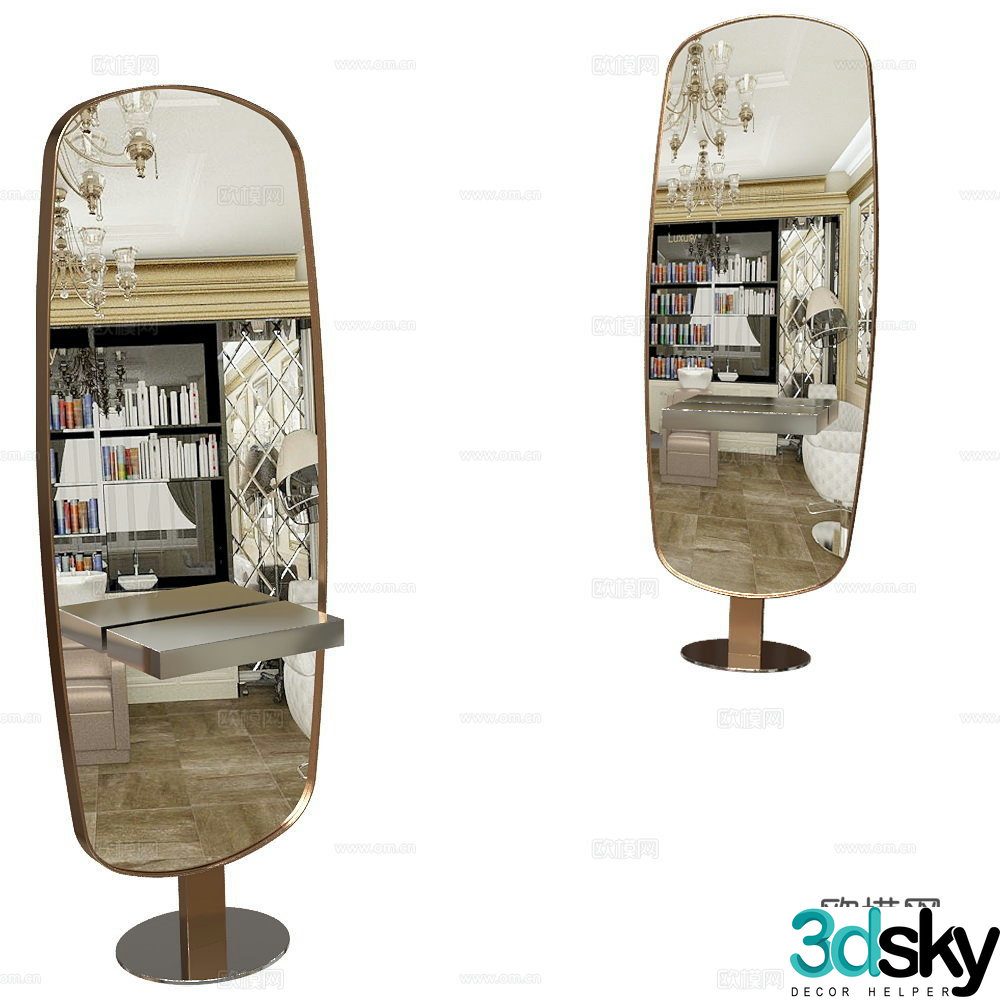 Modern mirror dressing mirror 3d model