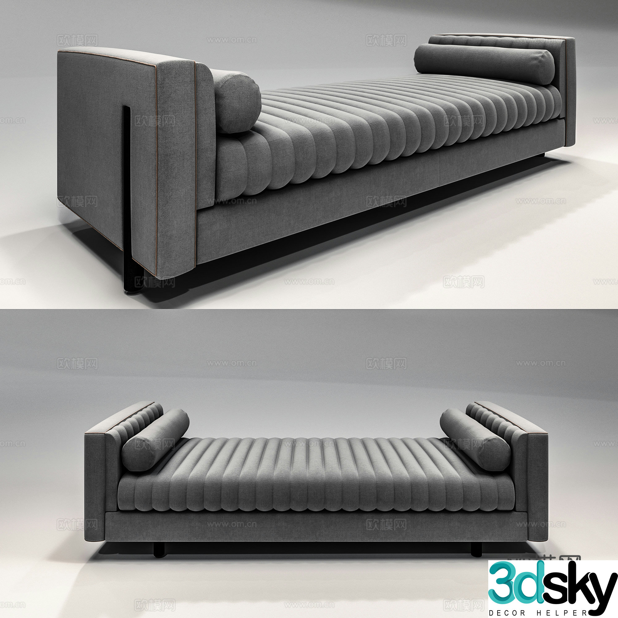Modern bed stool sofa stool shoe change stool 3d model