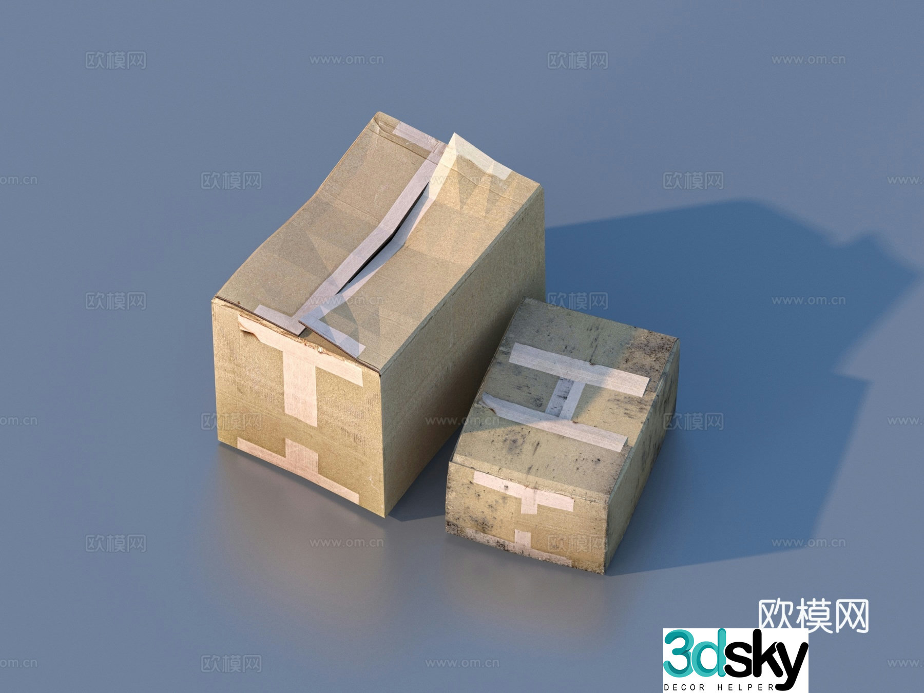 Box Carton Carton Carton 3D Model