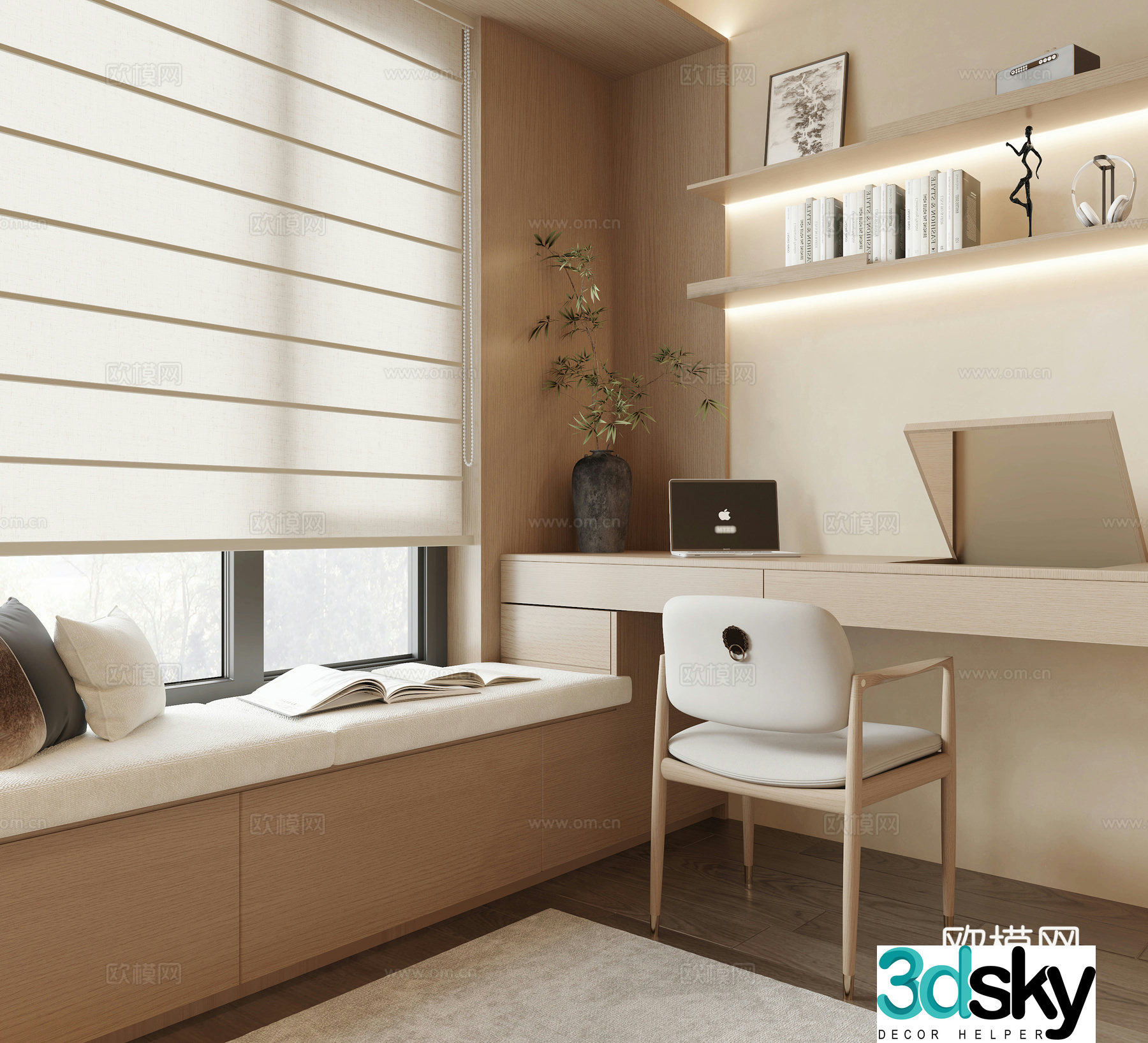 New Chinese bay window 3D model