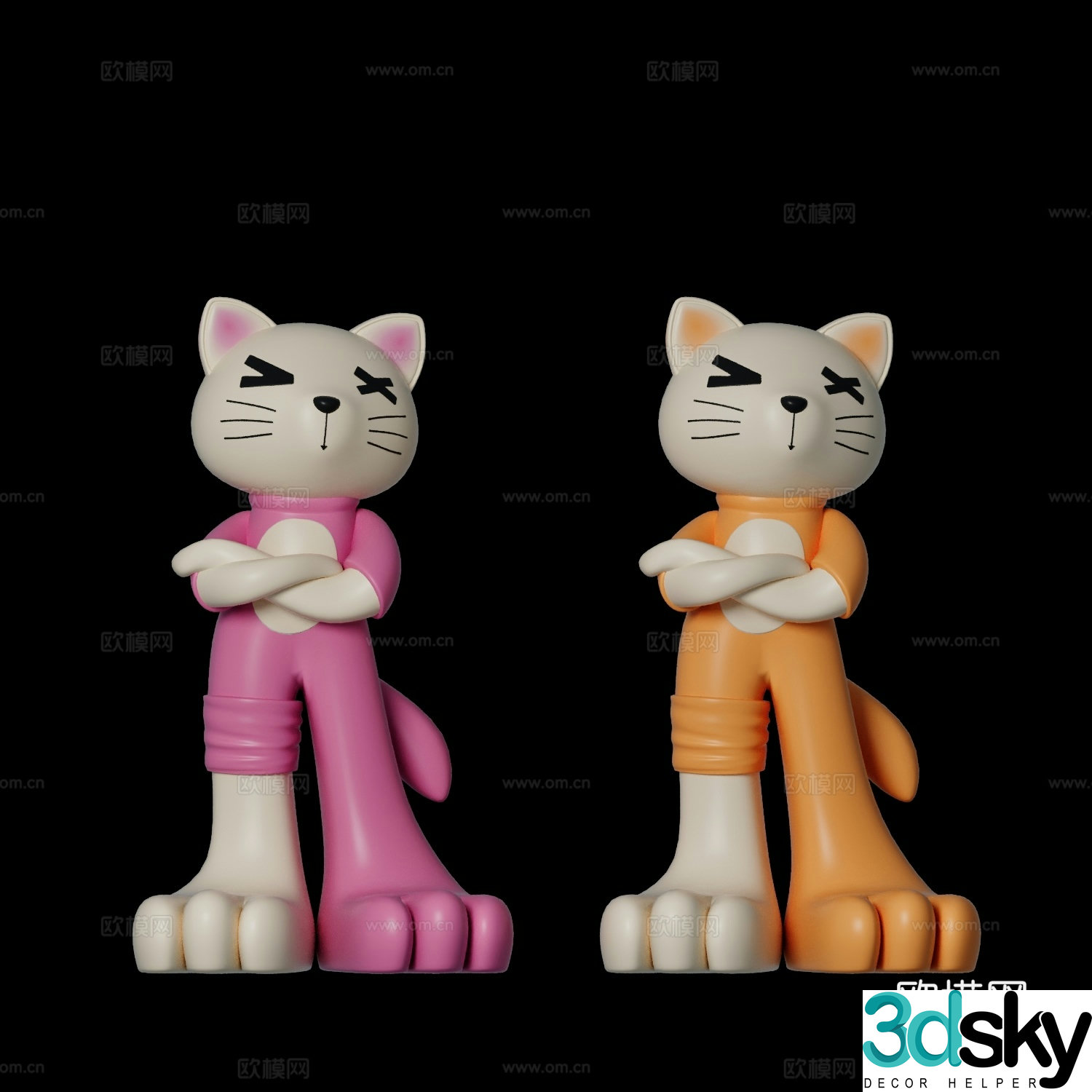 Modern trendy toy ornaments 3D model