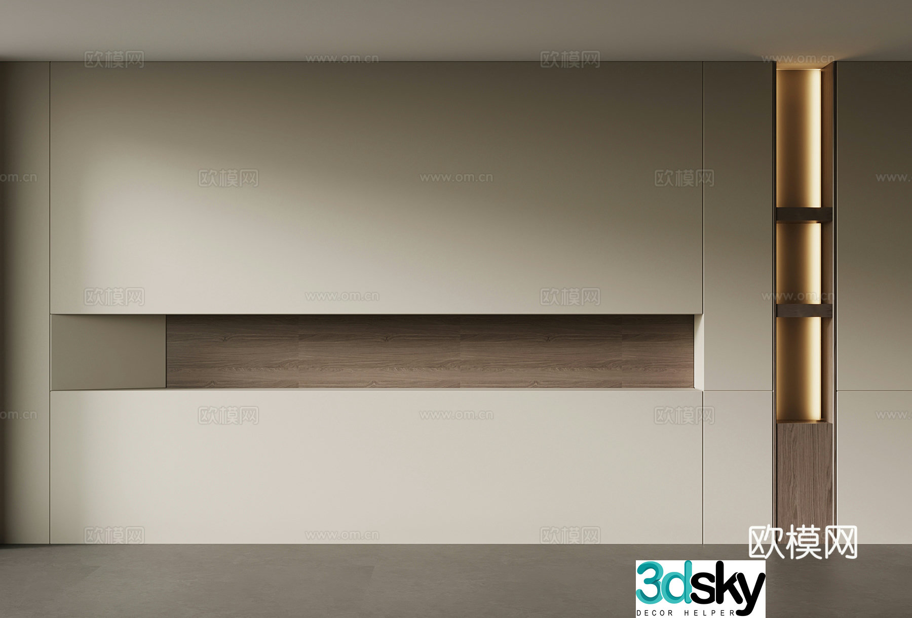Modern background wall 3d model
