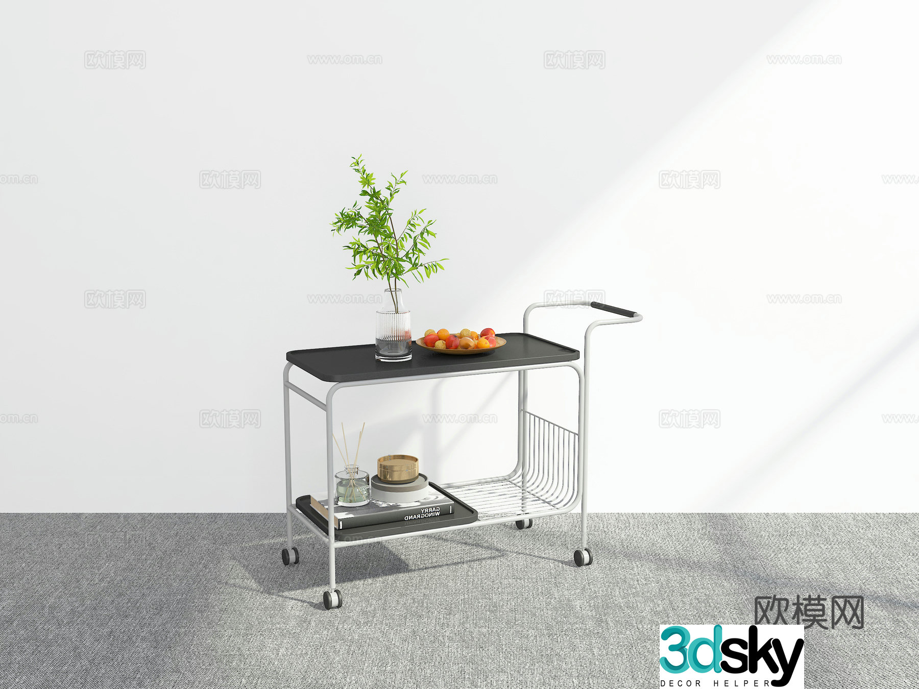Modern trolley 3d model