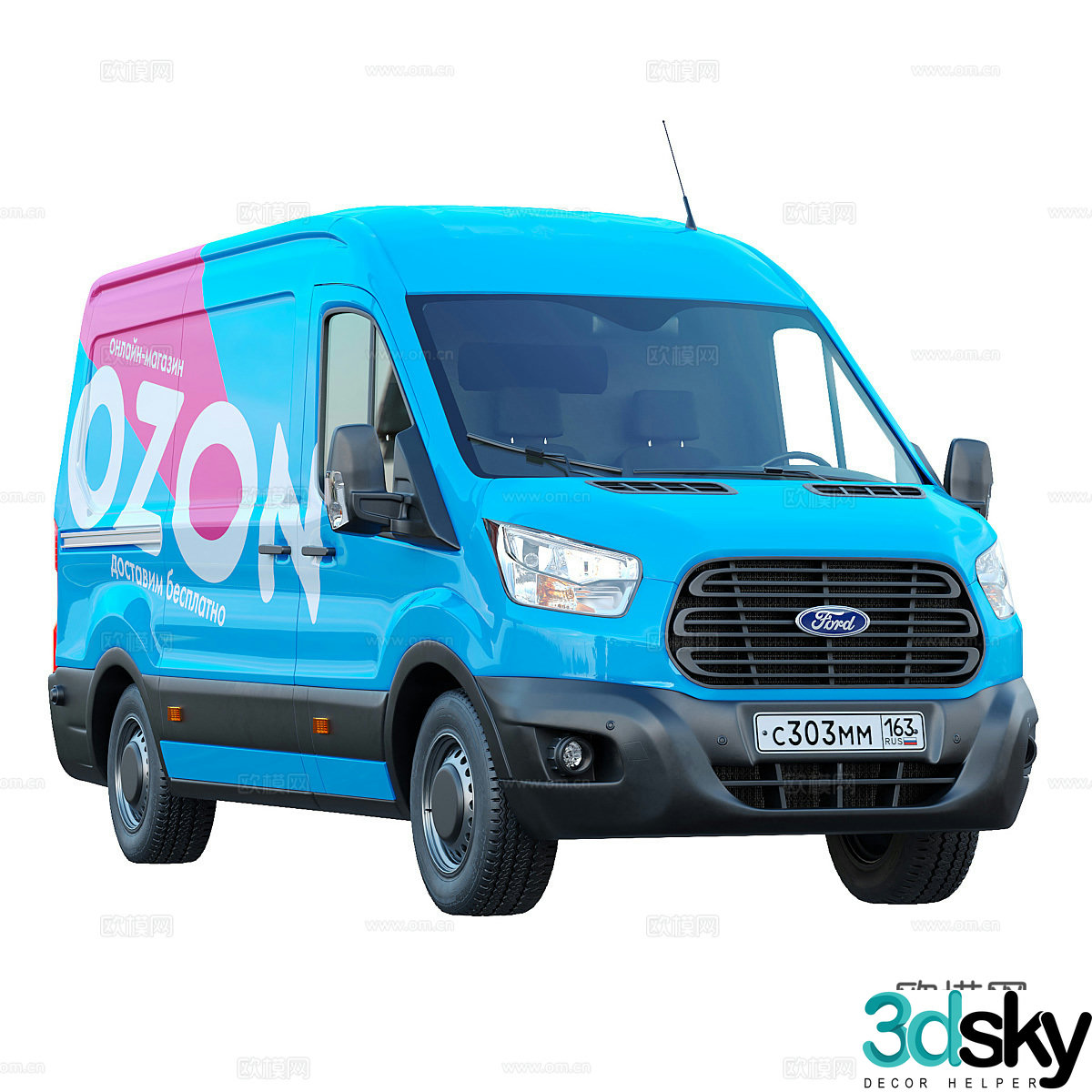 Ford express truck 3d model