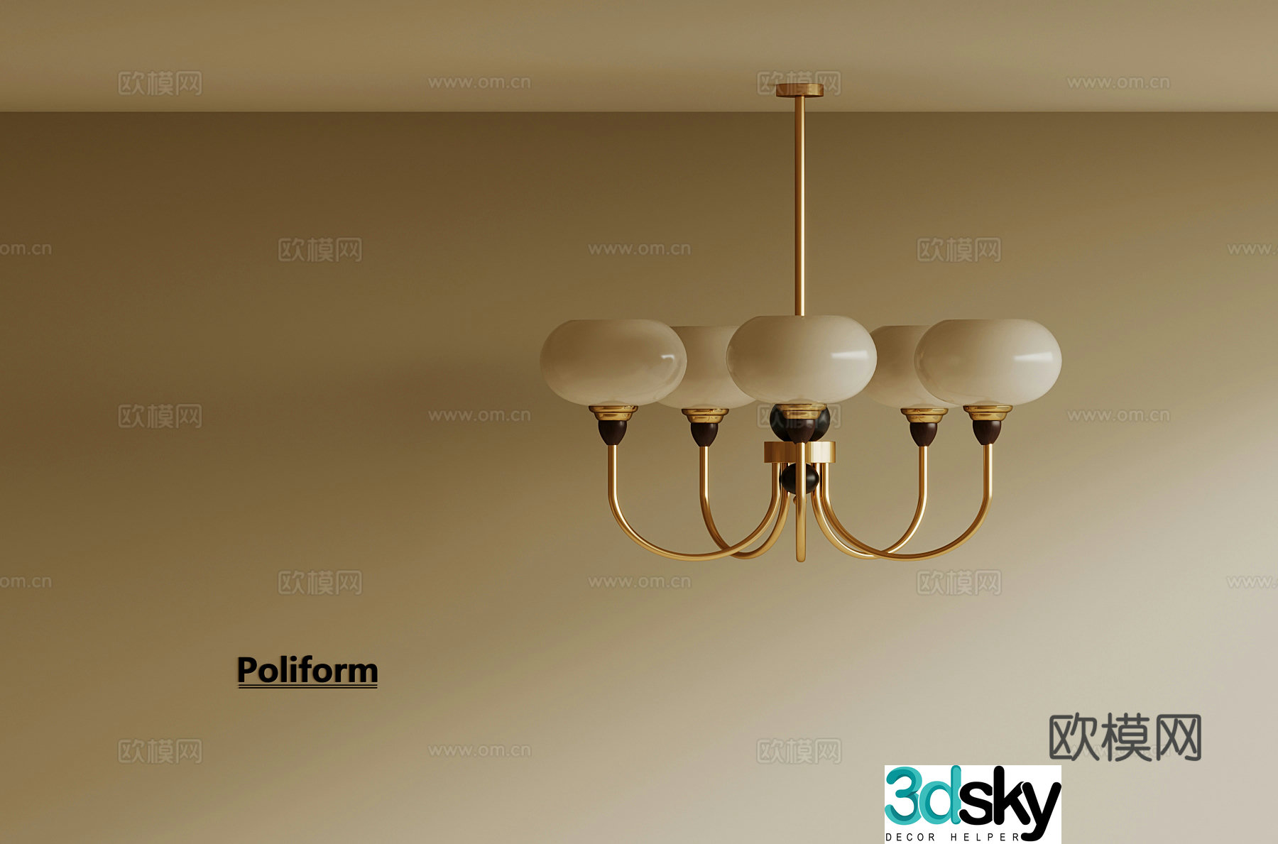French chandeliers 3d model