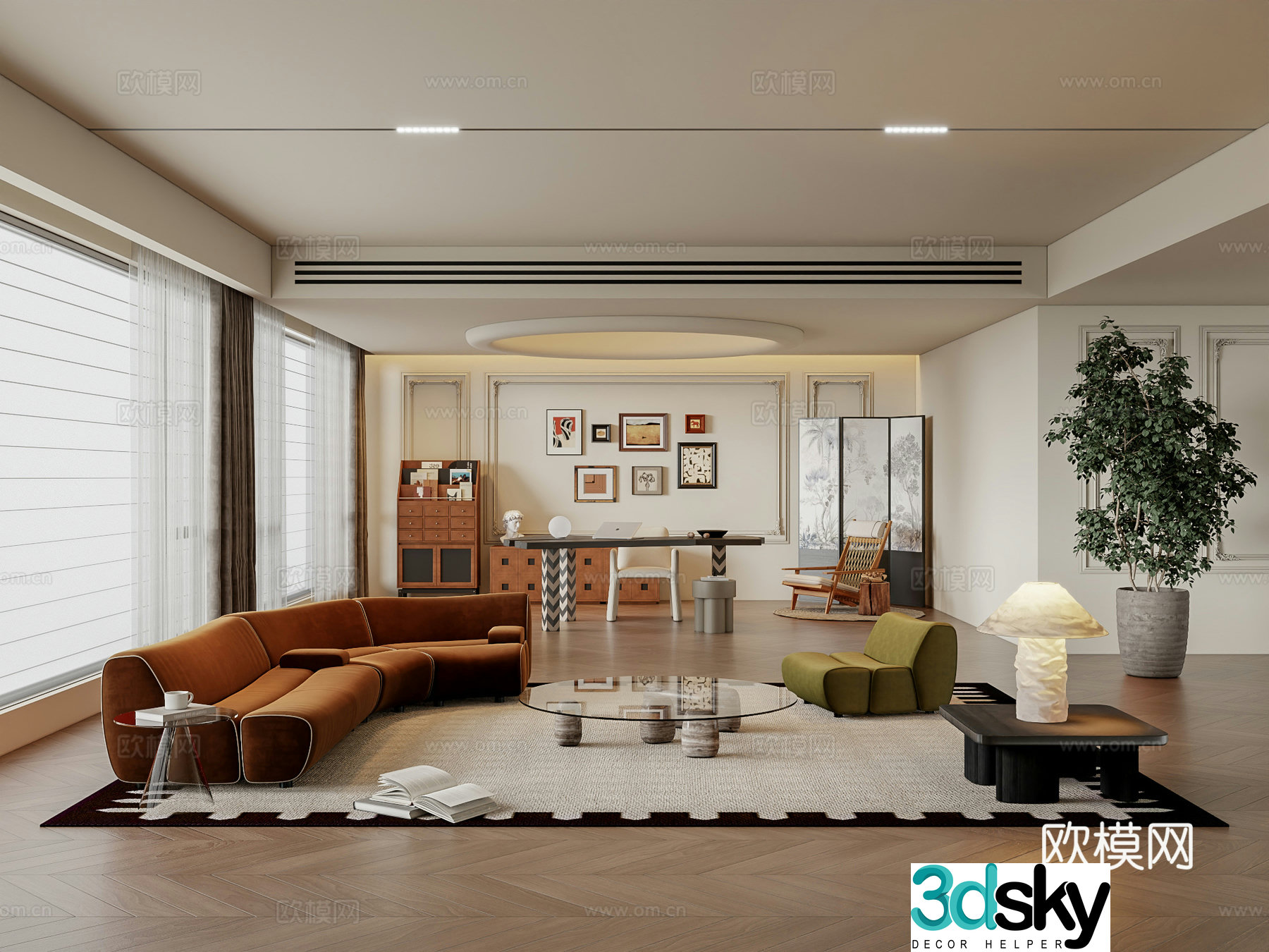 Modern living room 3d model