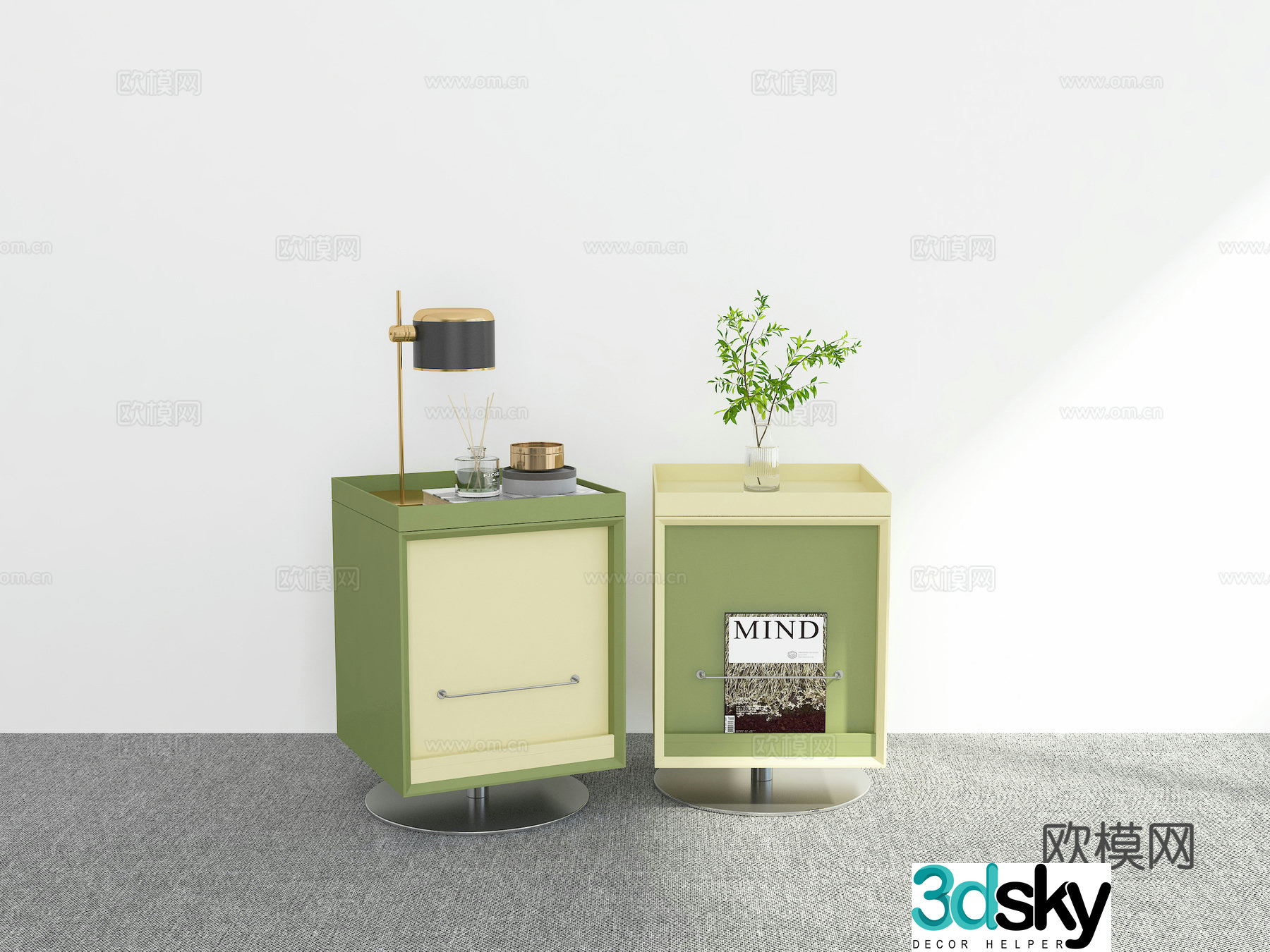 Modern night table 3d model