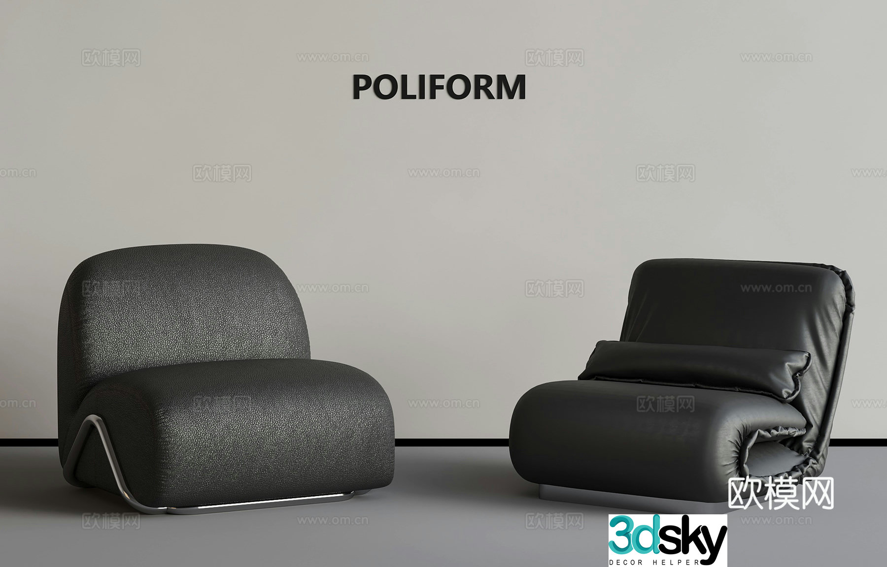 Leisure Chair Modern Leisure Chair Leather Chair 3d Model