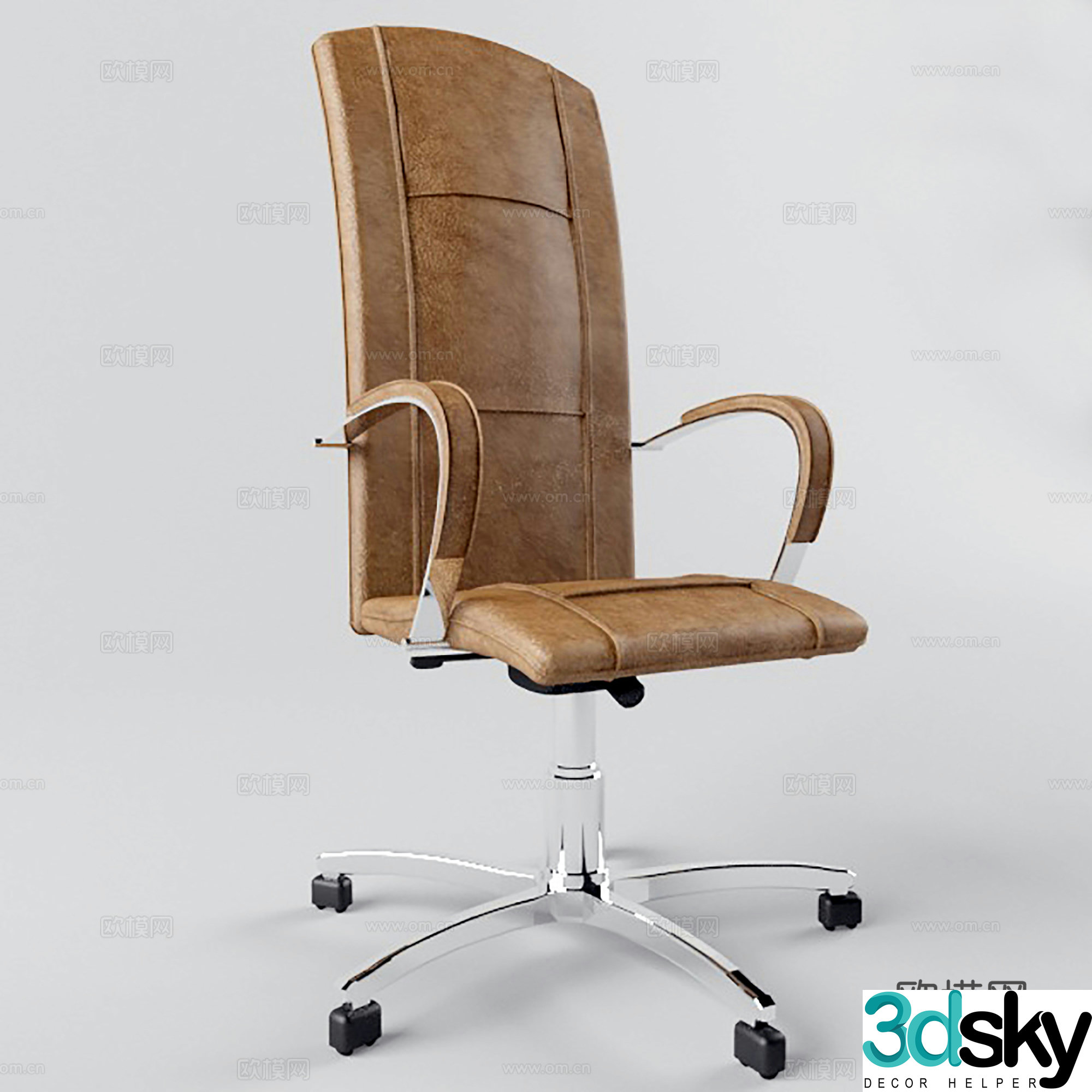 Modern office chair training chair meeting chair staff chair 3d model