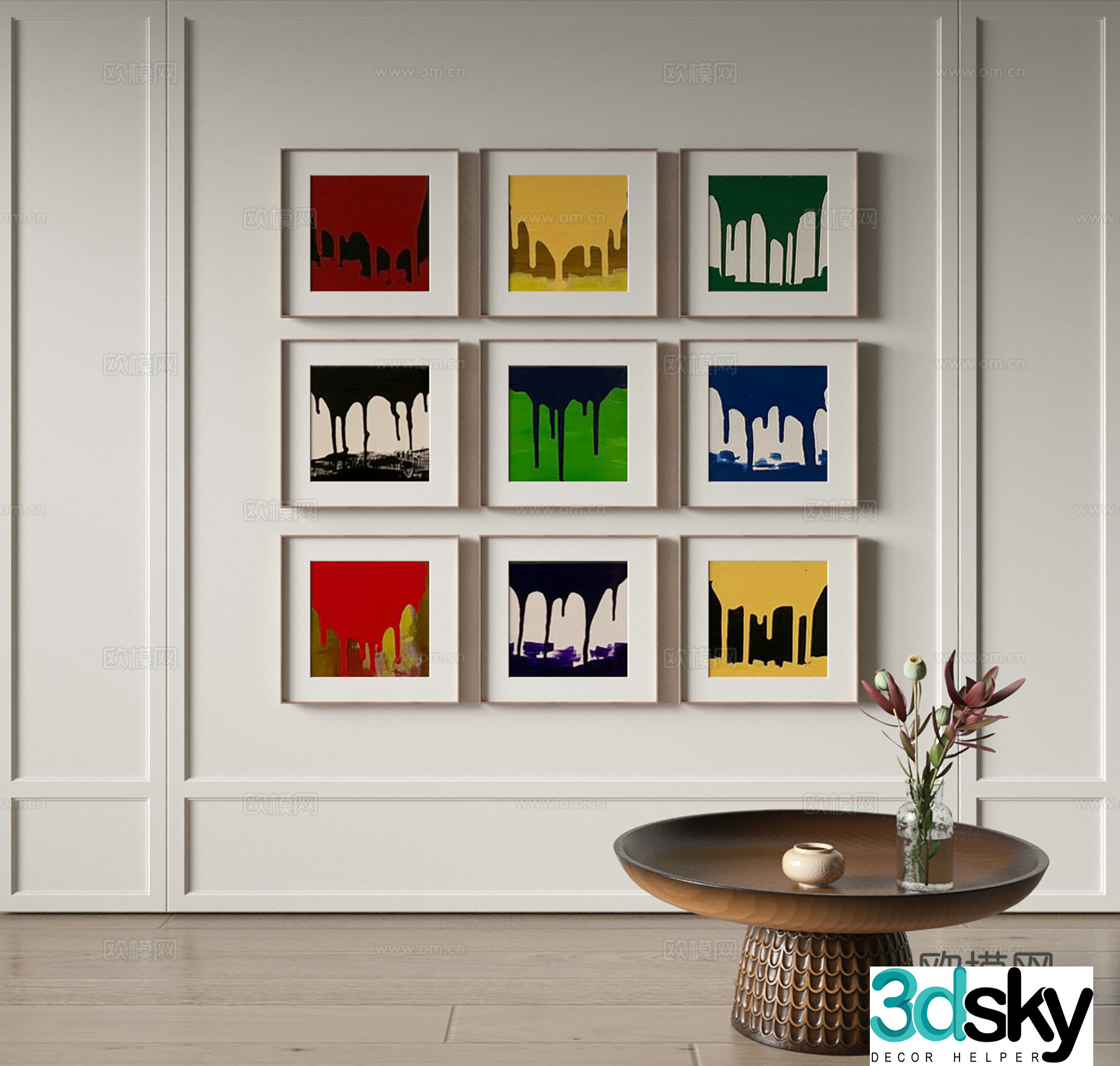 Modern decorative painting 3d model