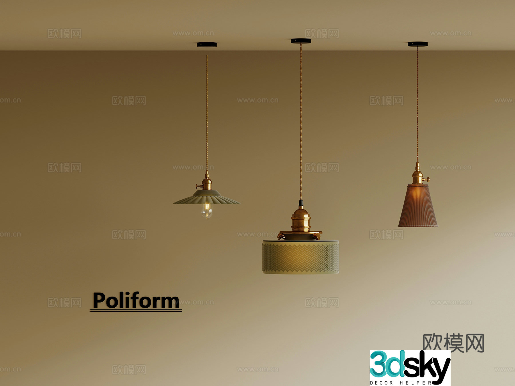 French retro style chandelier 3d model