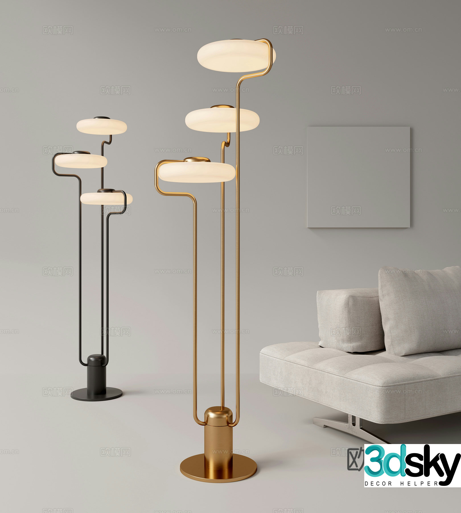 Modern floor lamp 3d model