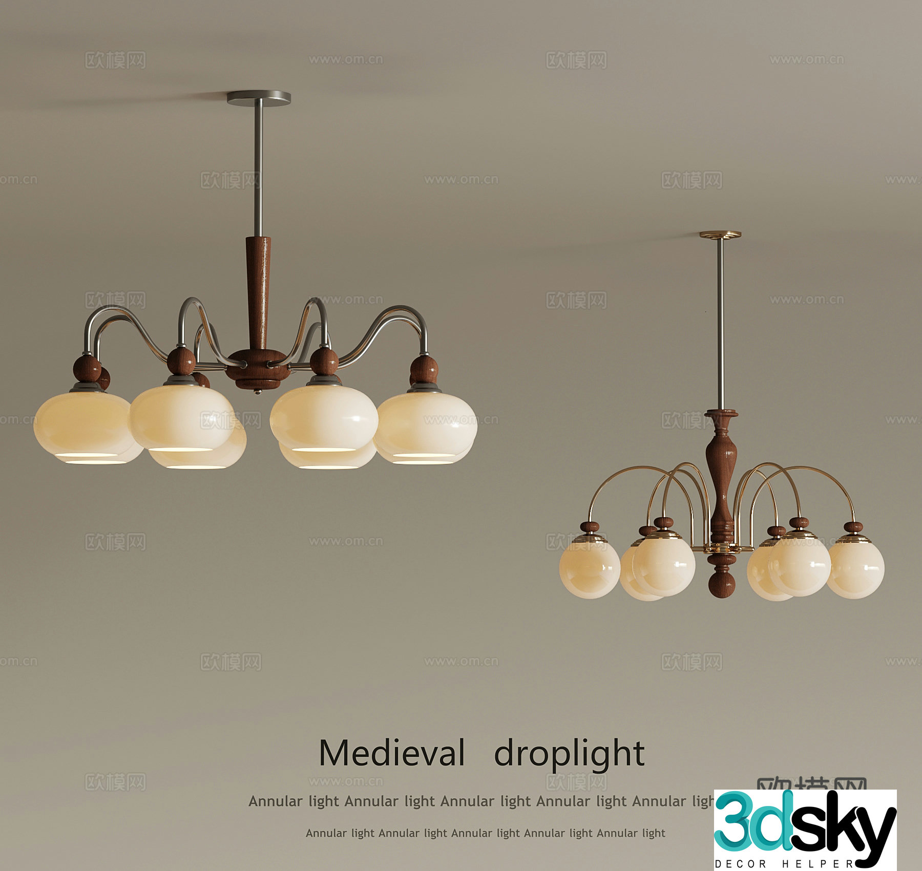 25 medieval chandelier 3d model