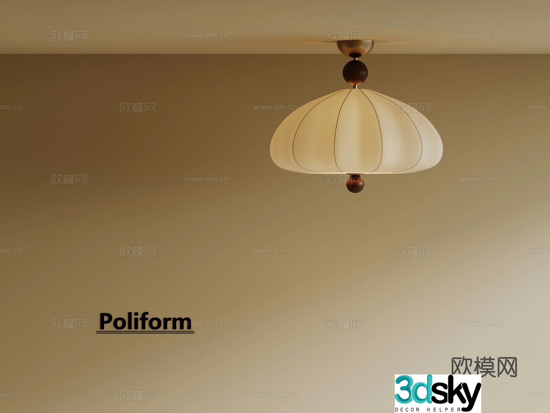 Middle style chandeliers restaurant chandeliers 3D model