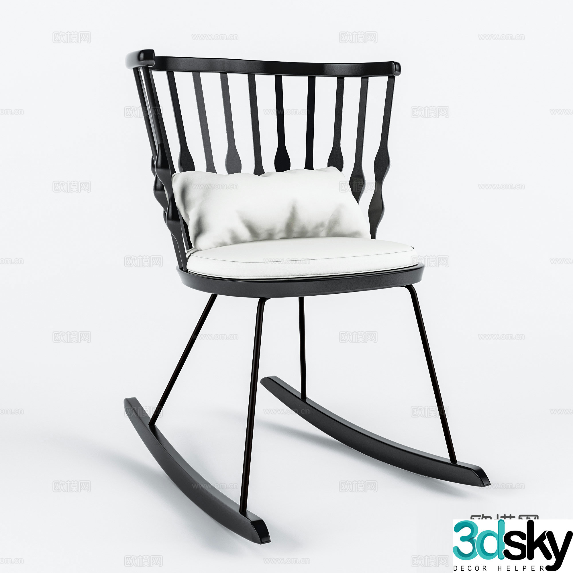 Modern outdoor chair rocking chair book chair 3d model