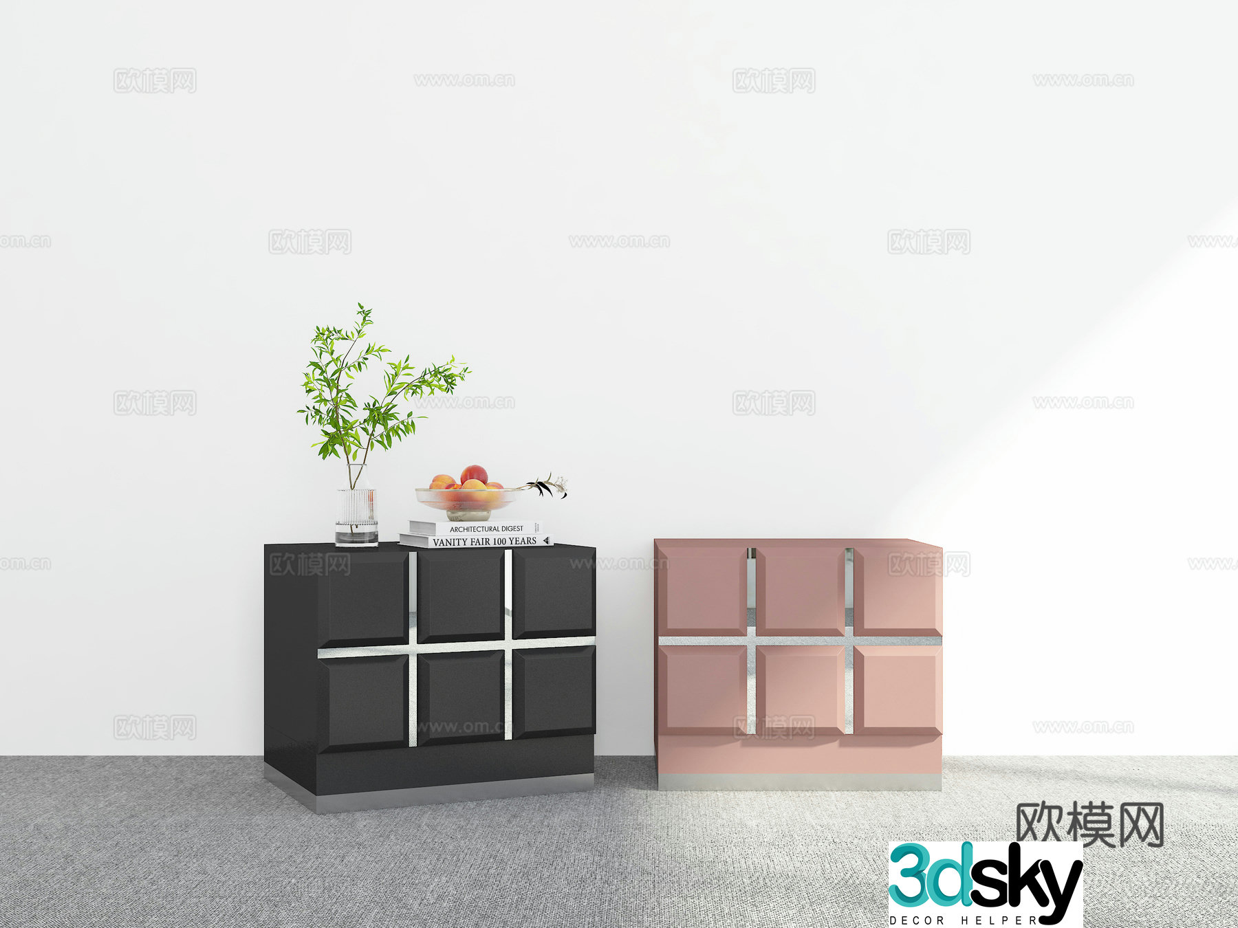 Modern night table 3d model