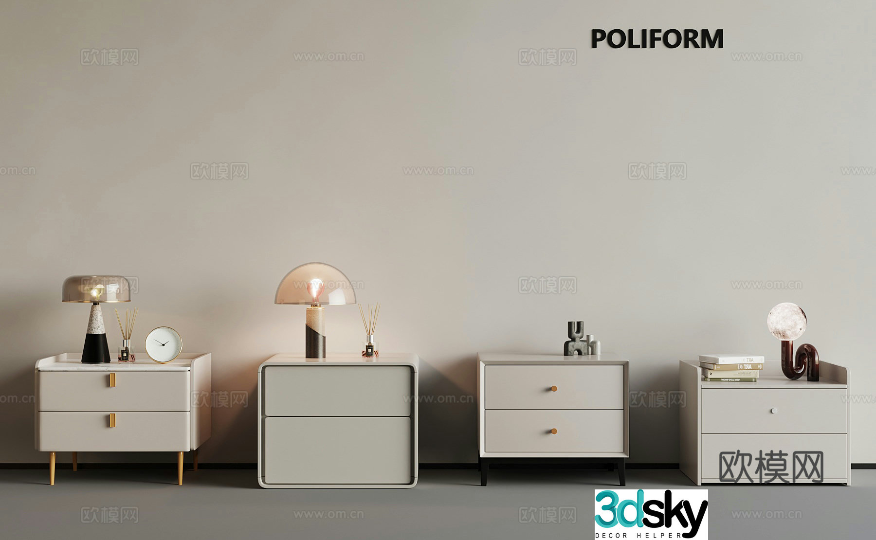 Modern night table 3d model