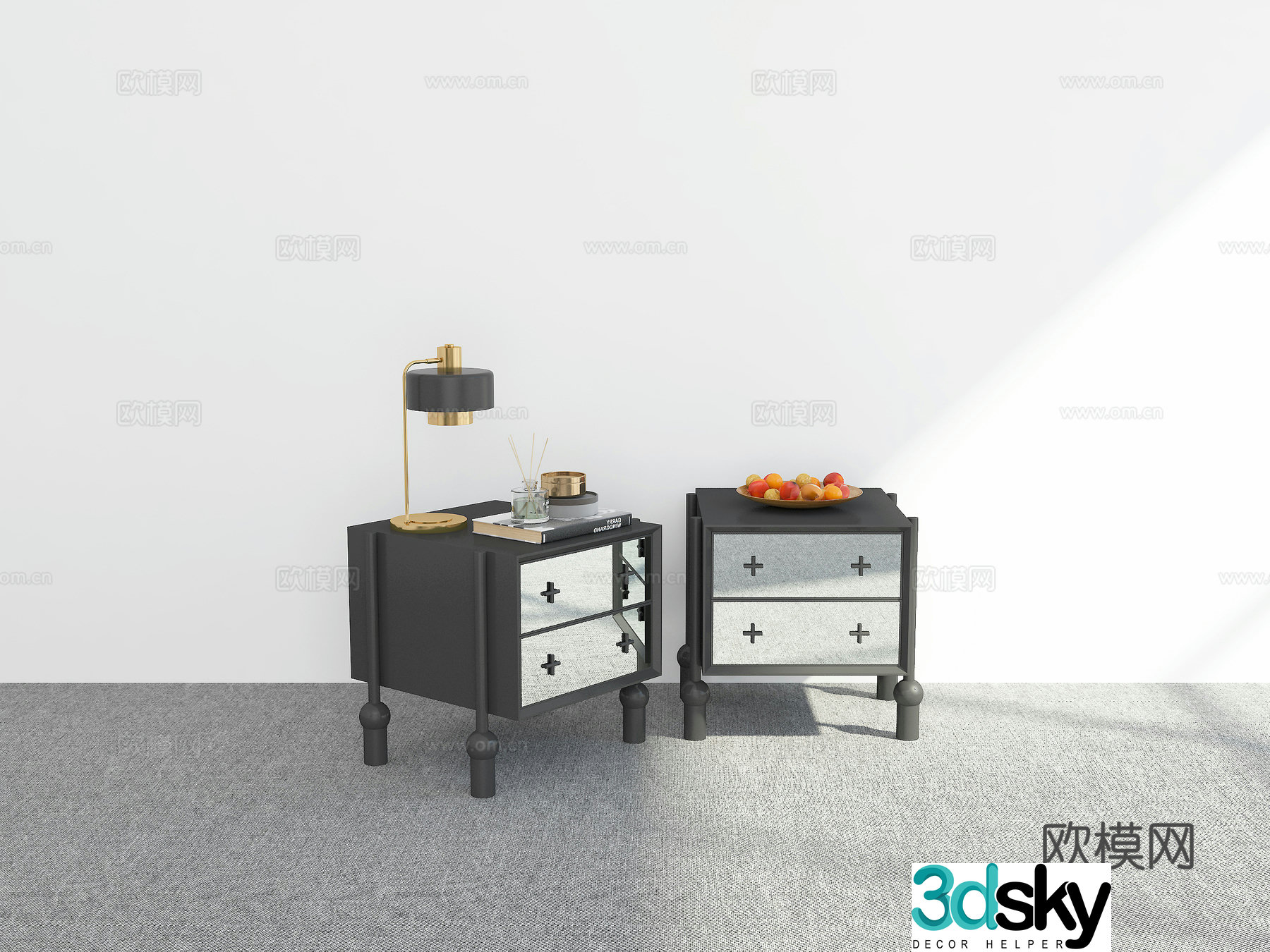 Modern night table 3d model