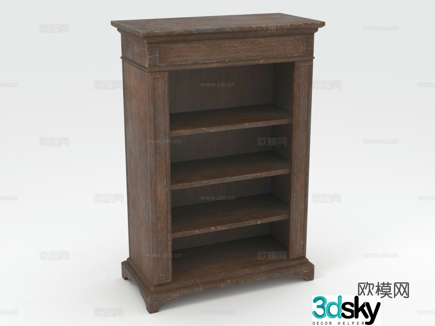 Wooden cabinet Bookcase Locker Display cabinet Cabinet 3D model
