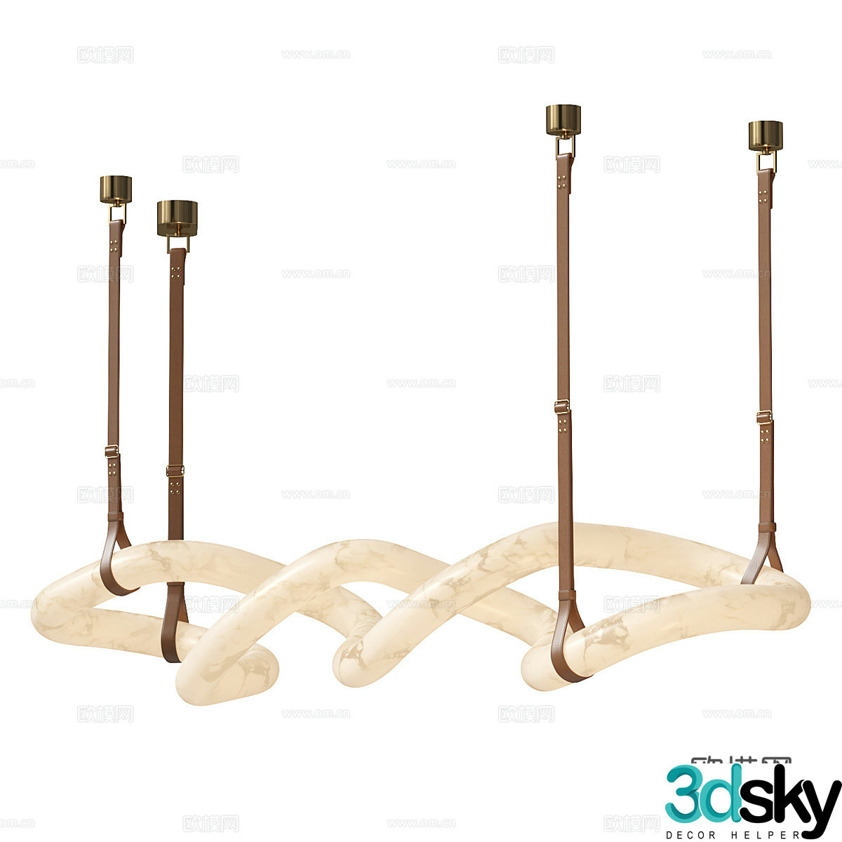 Modern simple chandelier chandelier simple chandelier restaurant chandelier lamp 3d model