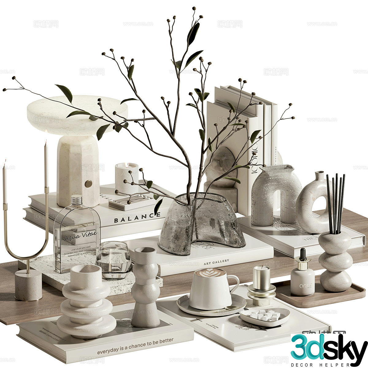 New Chinese jewelry ornament combination 3D model