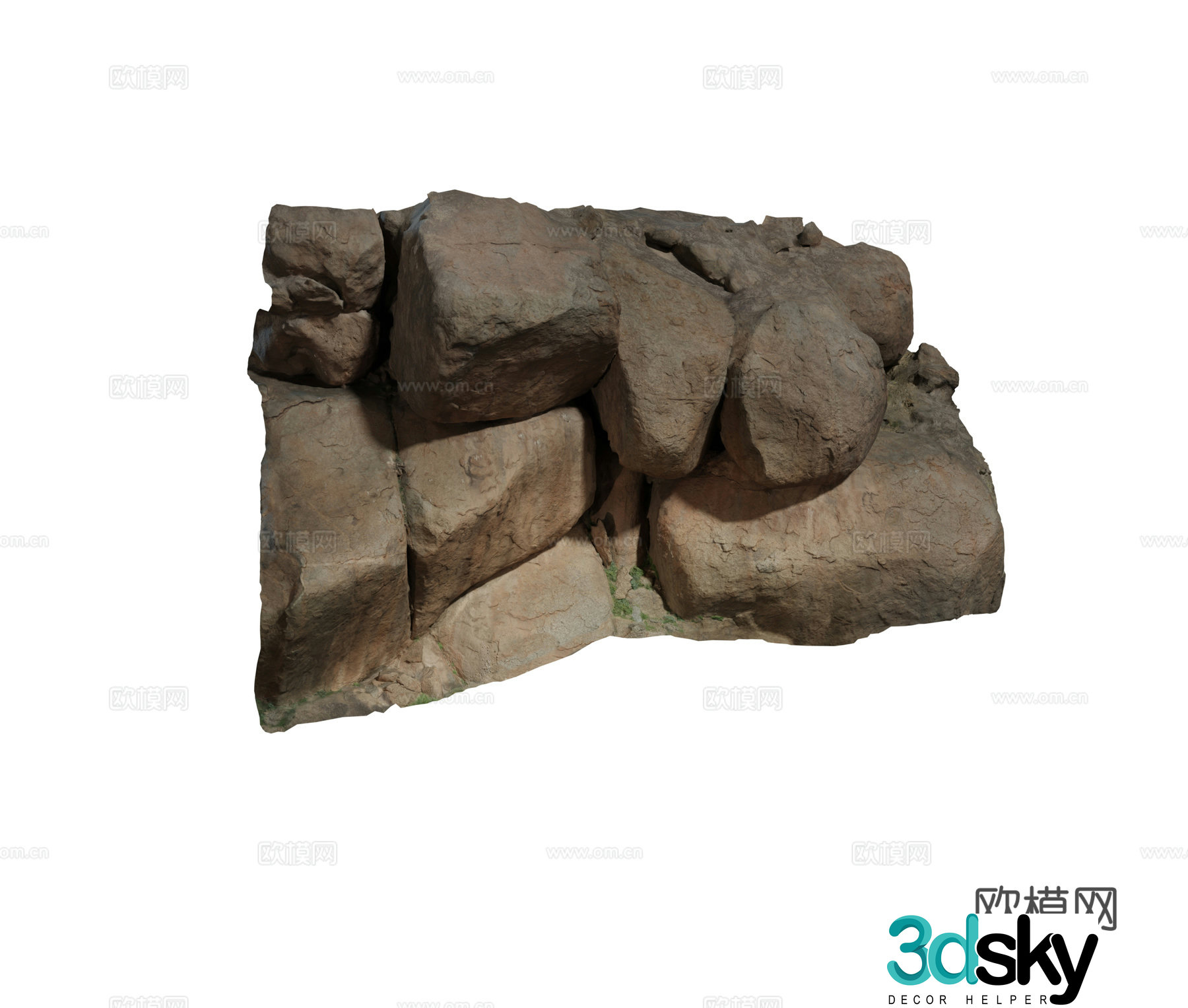 Modern stones mountain stones molding stones landscape stones garden stones group of stones natural weathered stones 3D model