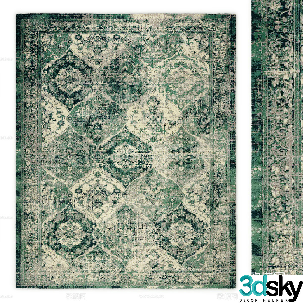 Modern carpet Square carpet Carpet 3d model