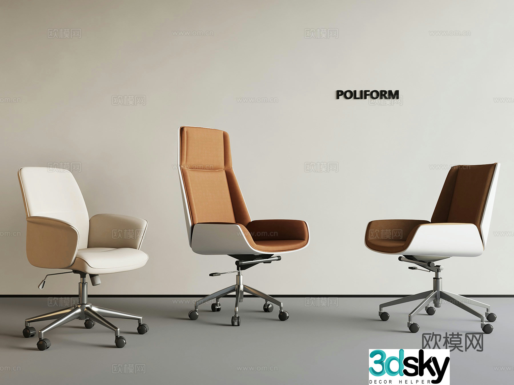 Modern office chair 3d model