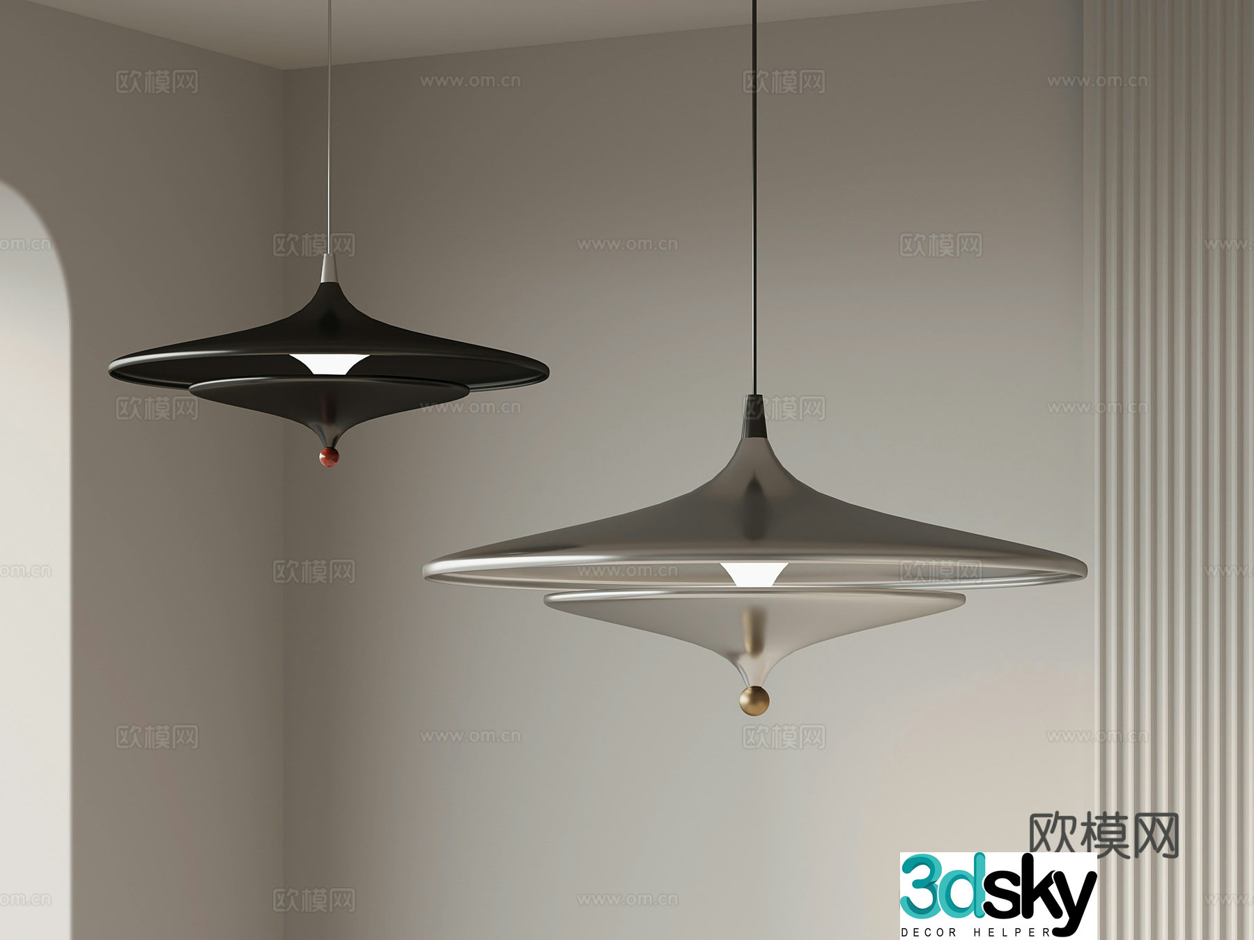 Modern Chandeliers Metal Chandeliers Decorative Lamp 3D Model