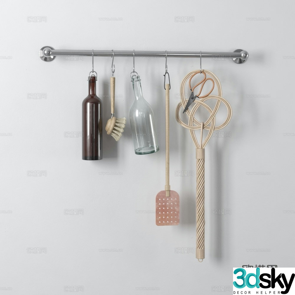 Modern kitchen utensils kitchenware kitchenware combination 3d model