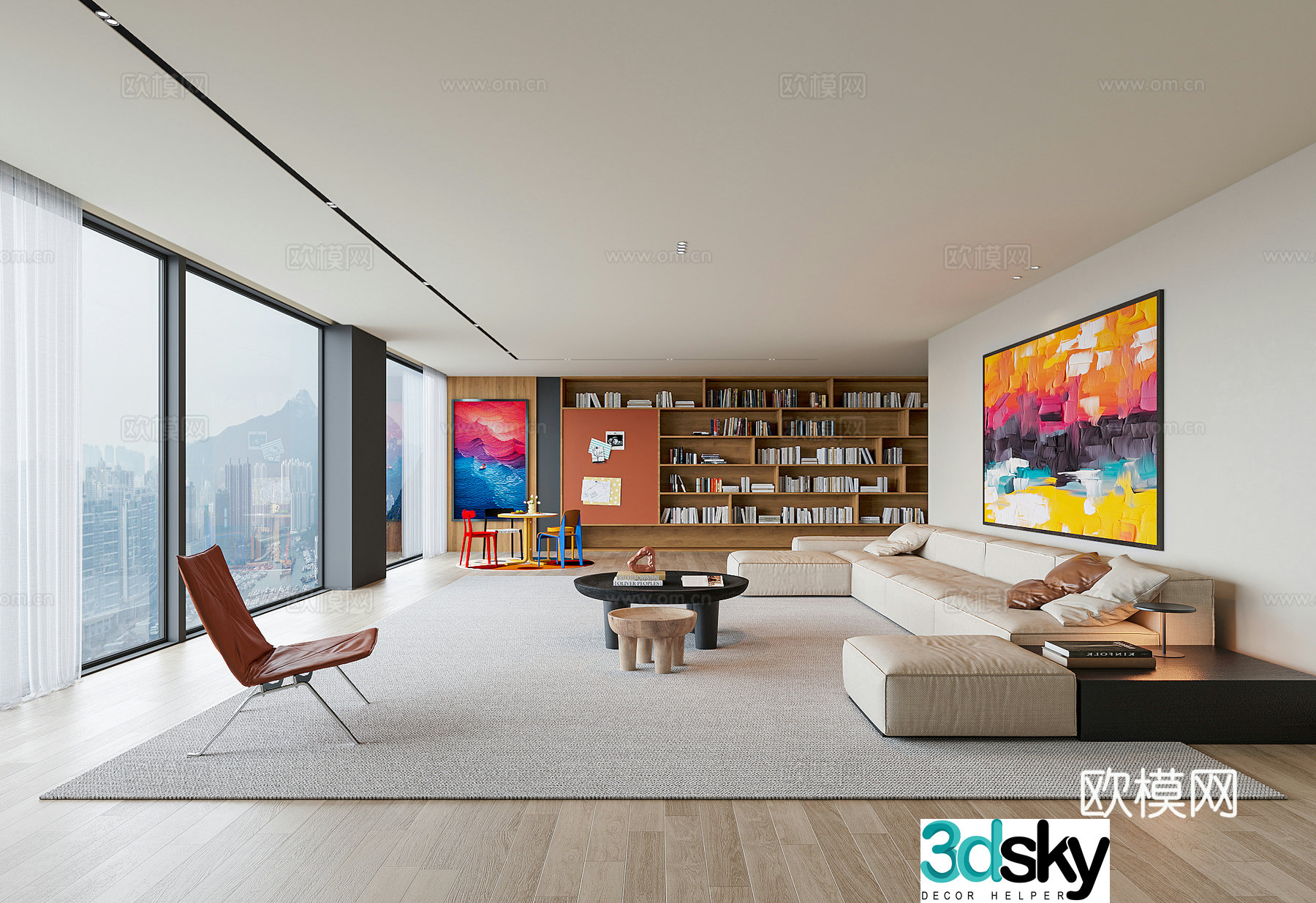 Modern living room 3d model