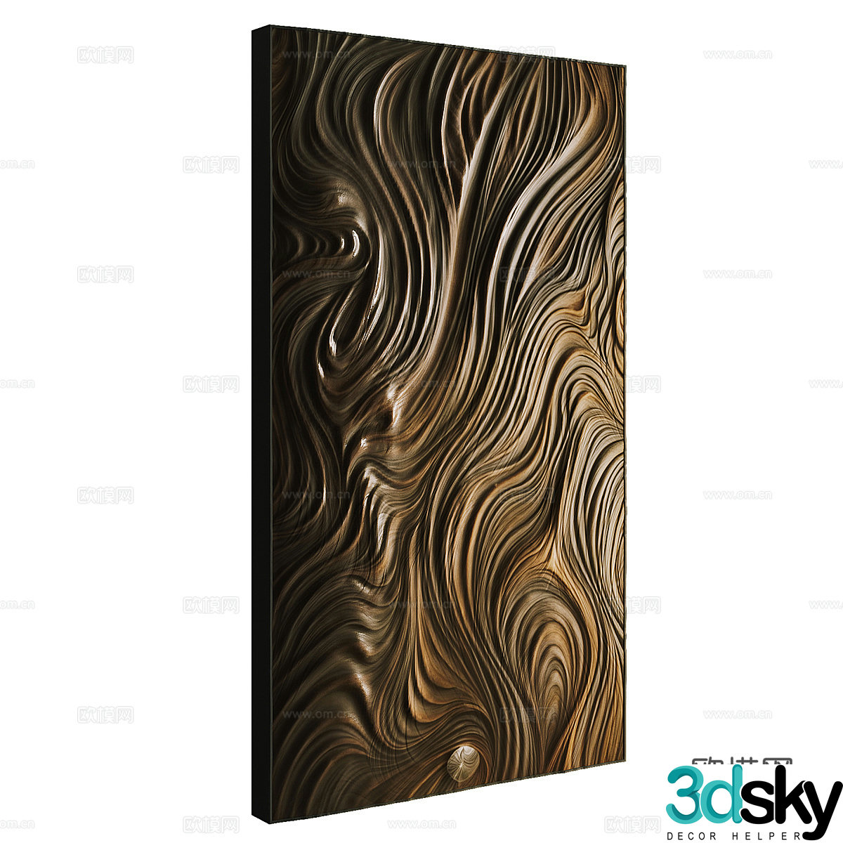 New Chinese bas-relief hanging board 3D model