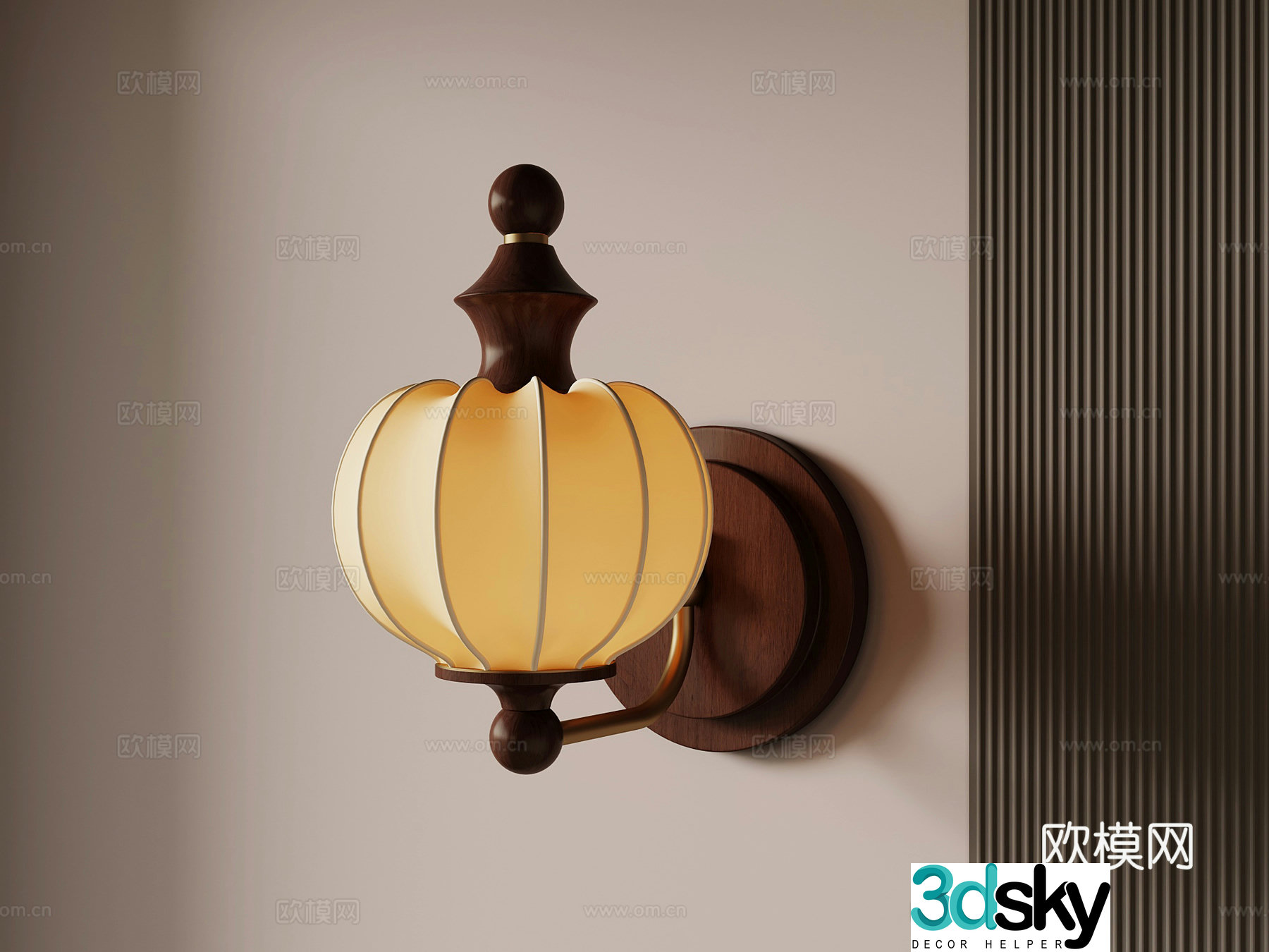 French retro wall lamp bedside lamp decorative lamp medieval style wall lamp 3d model