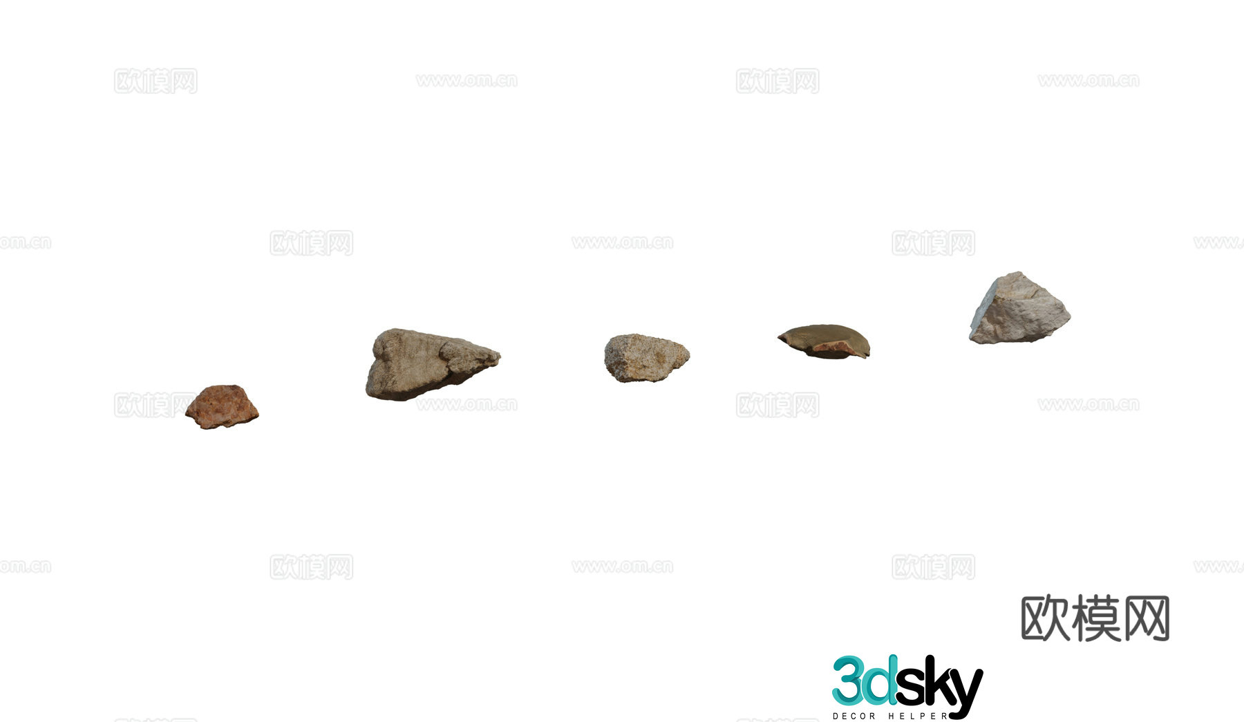 Modern stones mountain stones molding stones landscape stones garden stones group of stones natural weathered stones 3D model